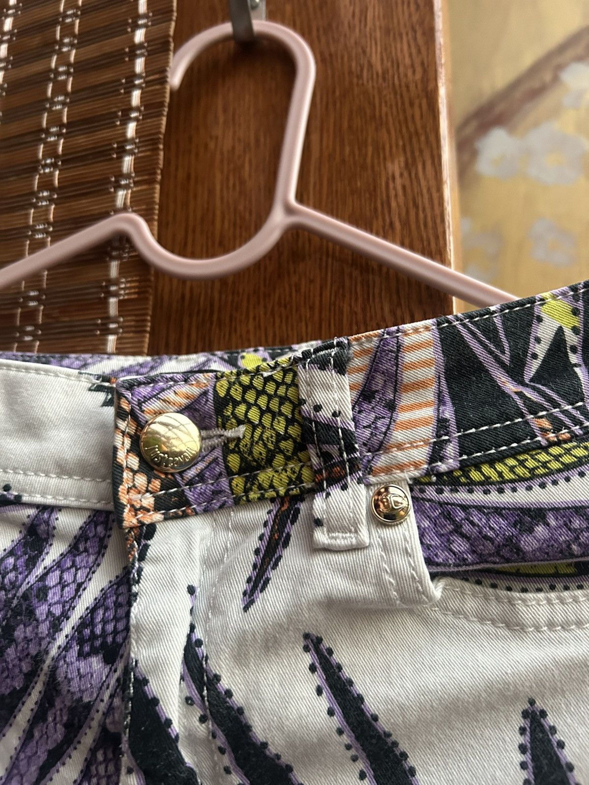 Just Cavalli Vintage Just Cavalli Floral Print Skinny Jeans Ankle Zip Size 26" / US 2 / IT 38 - 6 Thumbnail