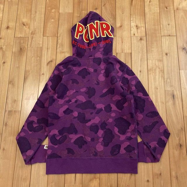 Bape BAPE Jacquard Camo Shark Full Zip Hoodie purple camo APE Size US M / EU 48-50 / 2 - 2 Thumbnail