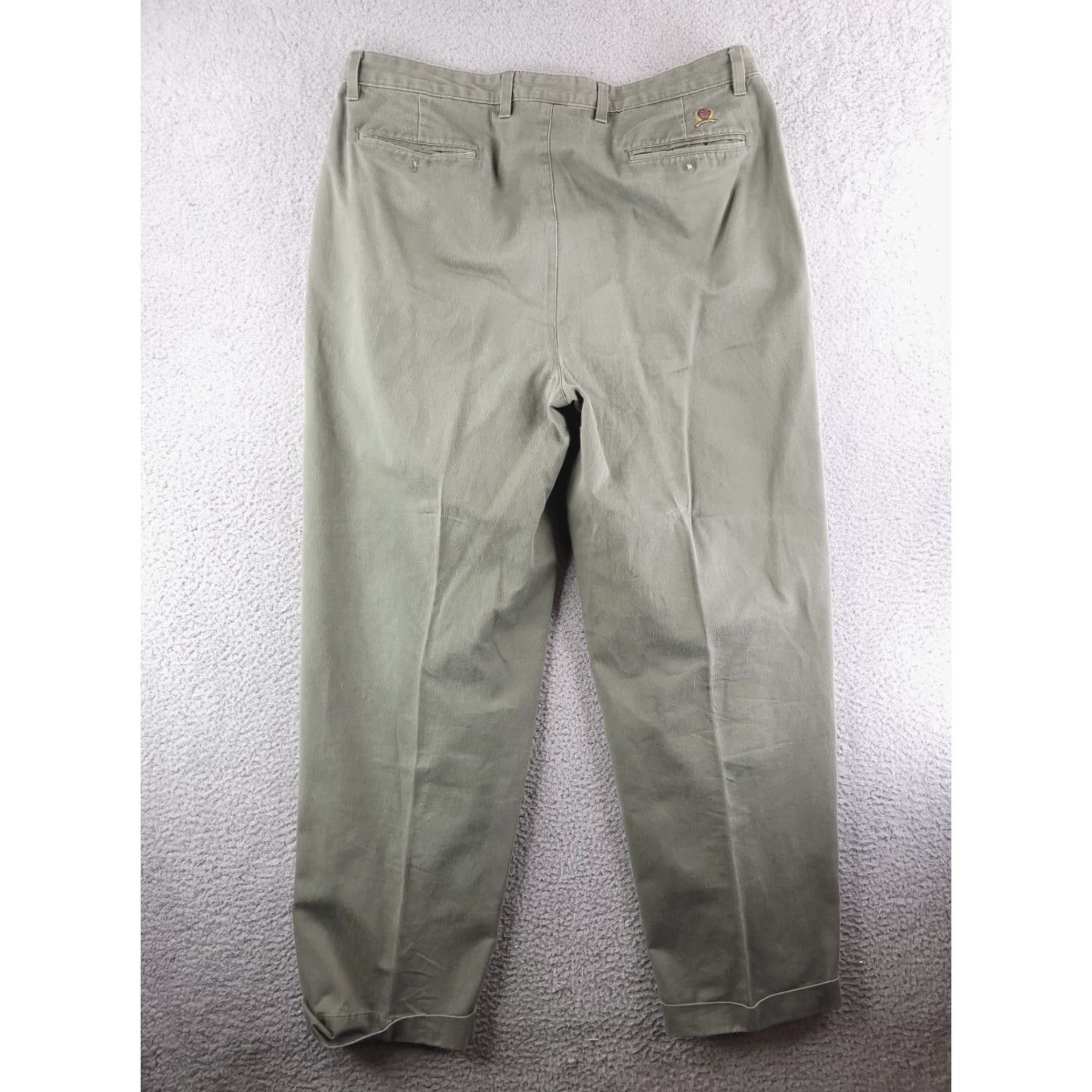 Tommy Hilfiger VINTAGE Tommy Hilfiger Pants Mens 38x32 Green Relaxed Pleated Chino Regular Men Girls? Size US 38 / EU 54 - 5 Thumbnail