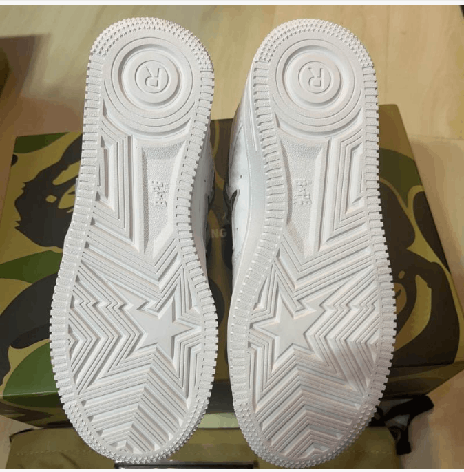 Bape A Bathing Ape Bapesta Low White Camo Star Sneakers Size US 7 / EU 40 - 4 Thumbnail