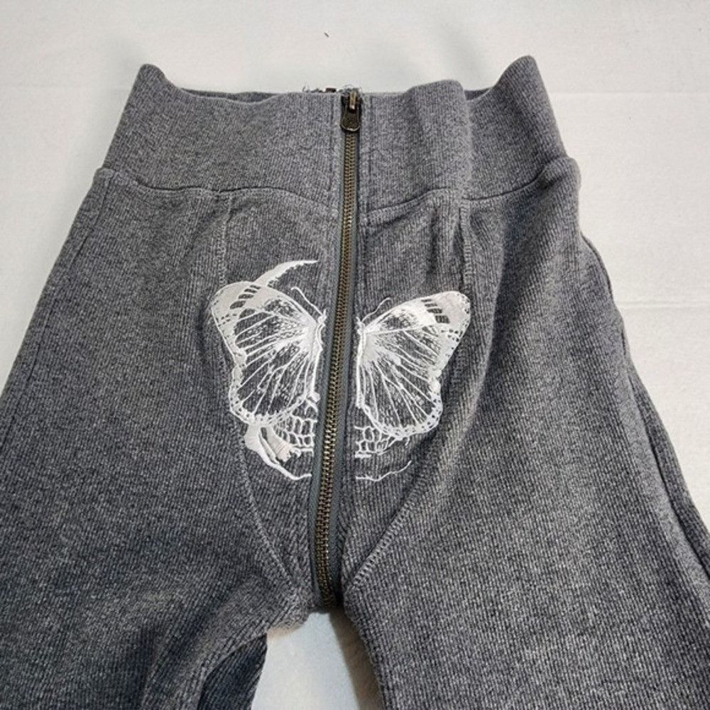 Other Tordrobes Signature Uzip Pants Small Gray Edgy Butterfly Size 26" / US 2 / IT 38 - 6 Thumbnail