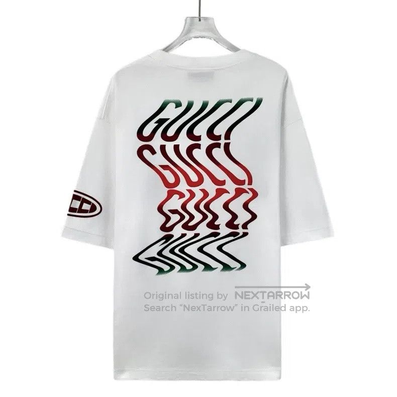 Gucci Gucci White logo letter print cotton round-neck short-slee Size US M / EU 48-50 / 2 - 2 Thumbnail