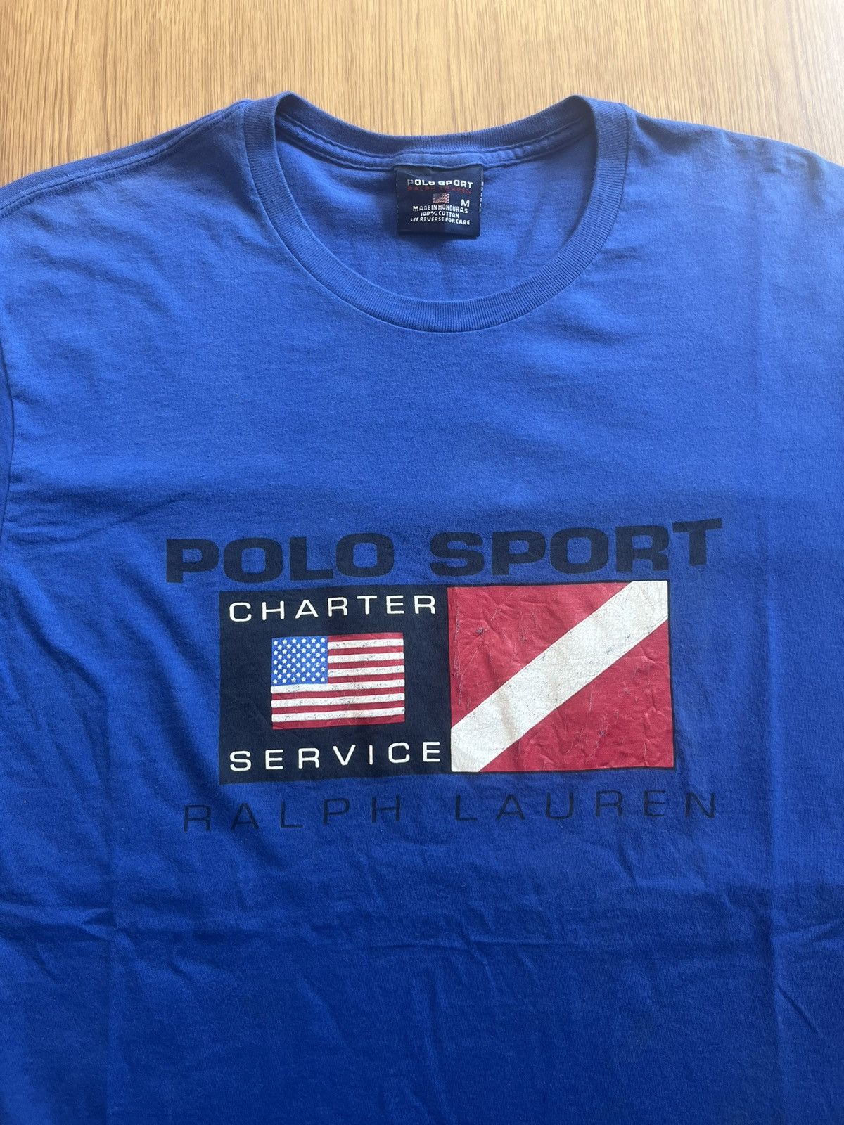 Polo Ralph Lauren Vintage POLO SPORT RALPH LAUREN Charter Service 90’s Tshirt Size US M / EU 48-50 / 2 - 5 Thumbnail