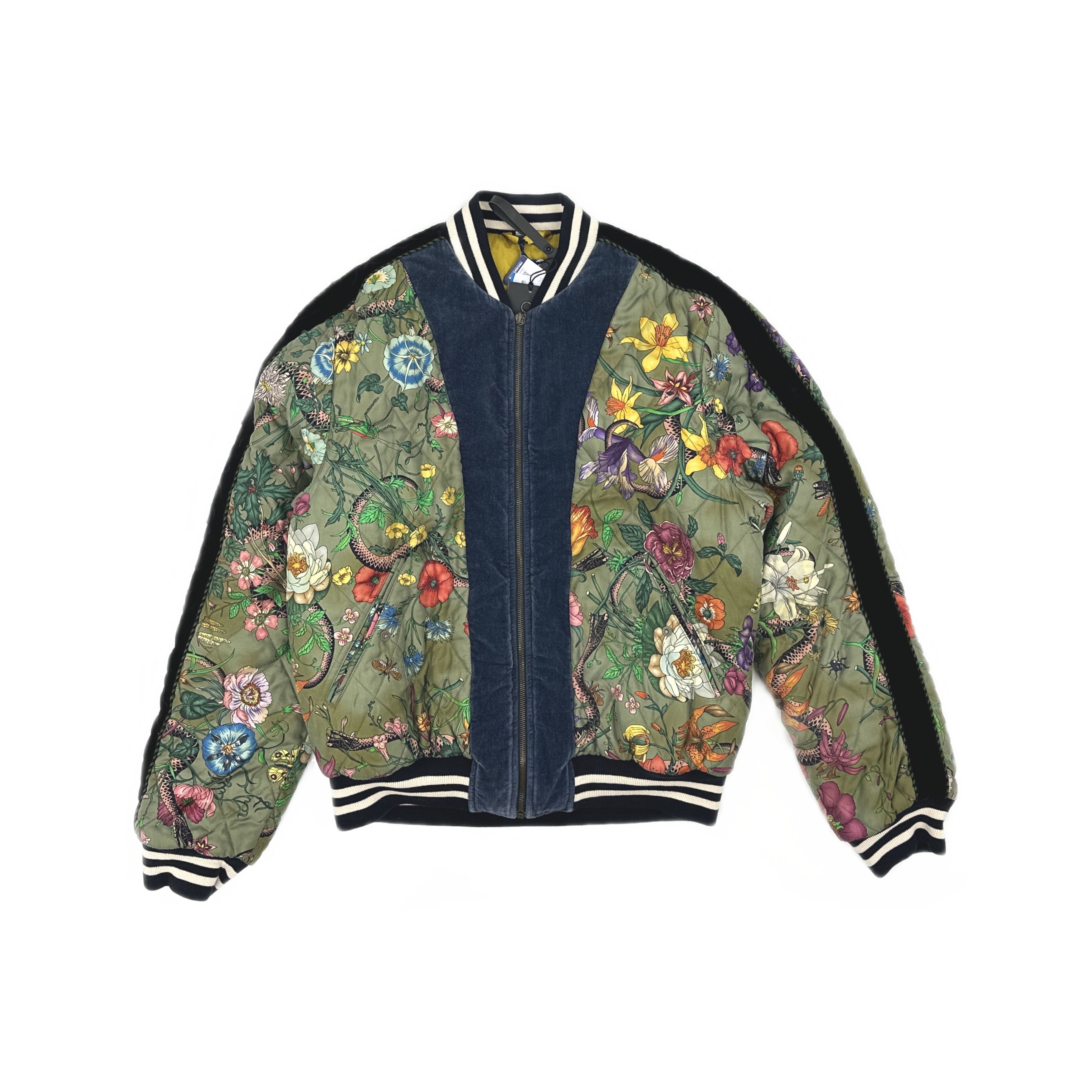 Gucci Gucci Floral Print Bomber Jacket Size XL Size US XL / EU 56 / 4 - 1 Thumbnail