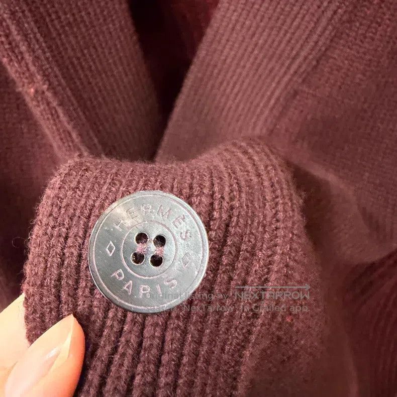 Hermes Hermes Red Cashmere Knit Mid-Length Open Cardigan Jacket Size XS / US 0-2 / IT 36-38 - 4 Thumbnail