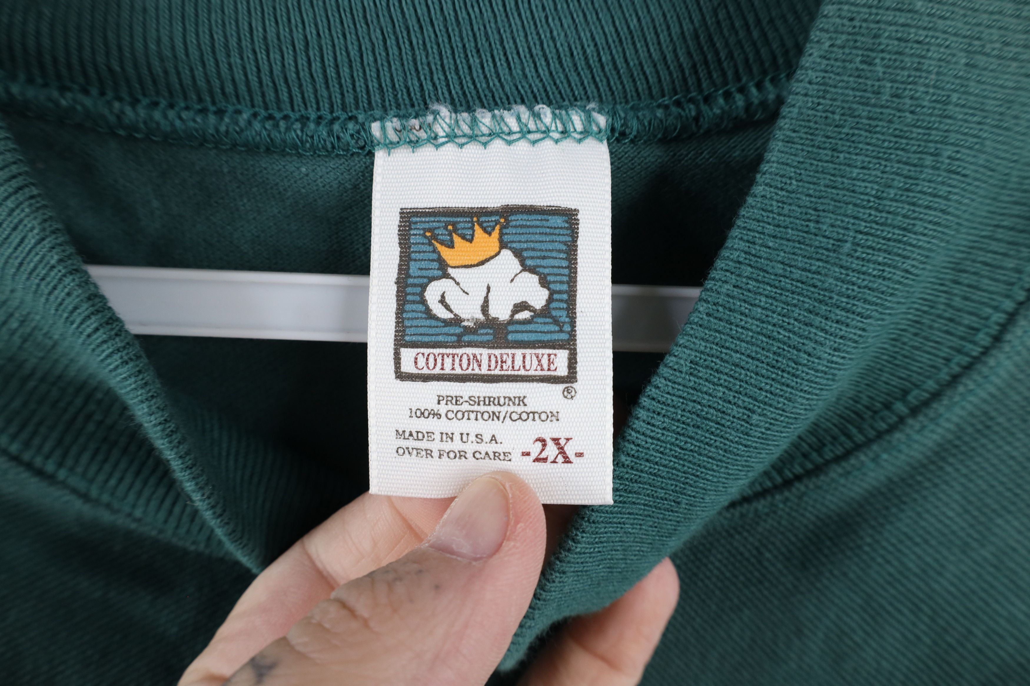 Vintage Vintage 90s Streetwear Pique Cotton Mock Neck T-Shirt USA Size US XXL / EU 58 / 5 - 7 Thumbnail