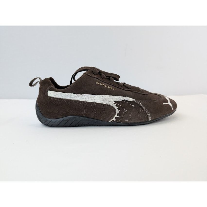Balenciaga × Puma o1rshd1 Q:3 / Speedcat Destroyed Low Top Sneaker in Brown Size US 11 / EU 44 - 4 Thumbnail