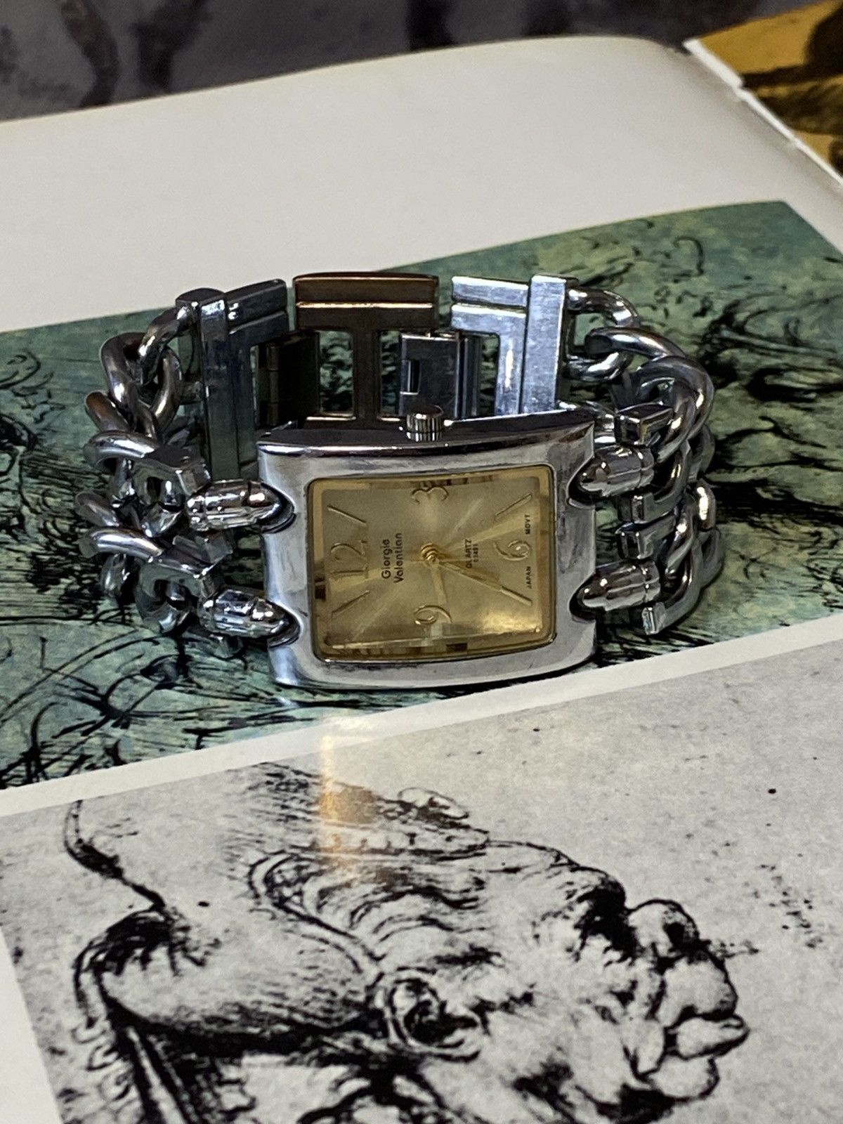 Japanese Brand Giorgie Valentian Y2K Chunky Double Chain Bracelet Watch Size ONE SIZE - 2 Thumbnail