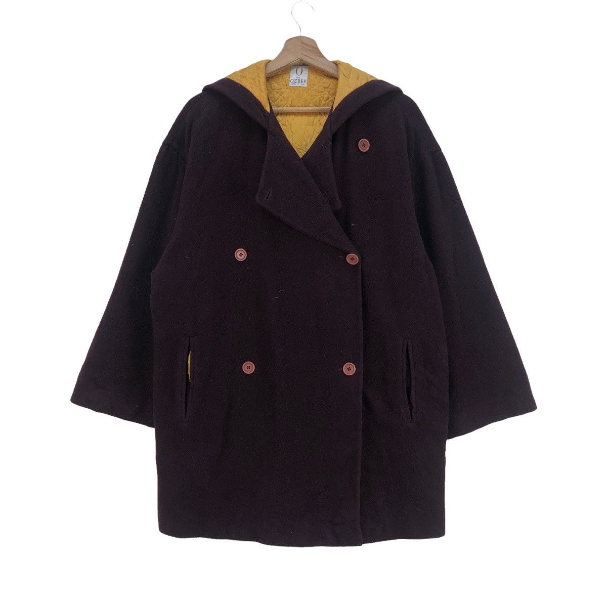Other Italian Designer Obzek Quilted Wool Hooded Jacket Size L / US 10 / IT 46 - 1 Thumbnail