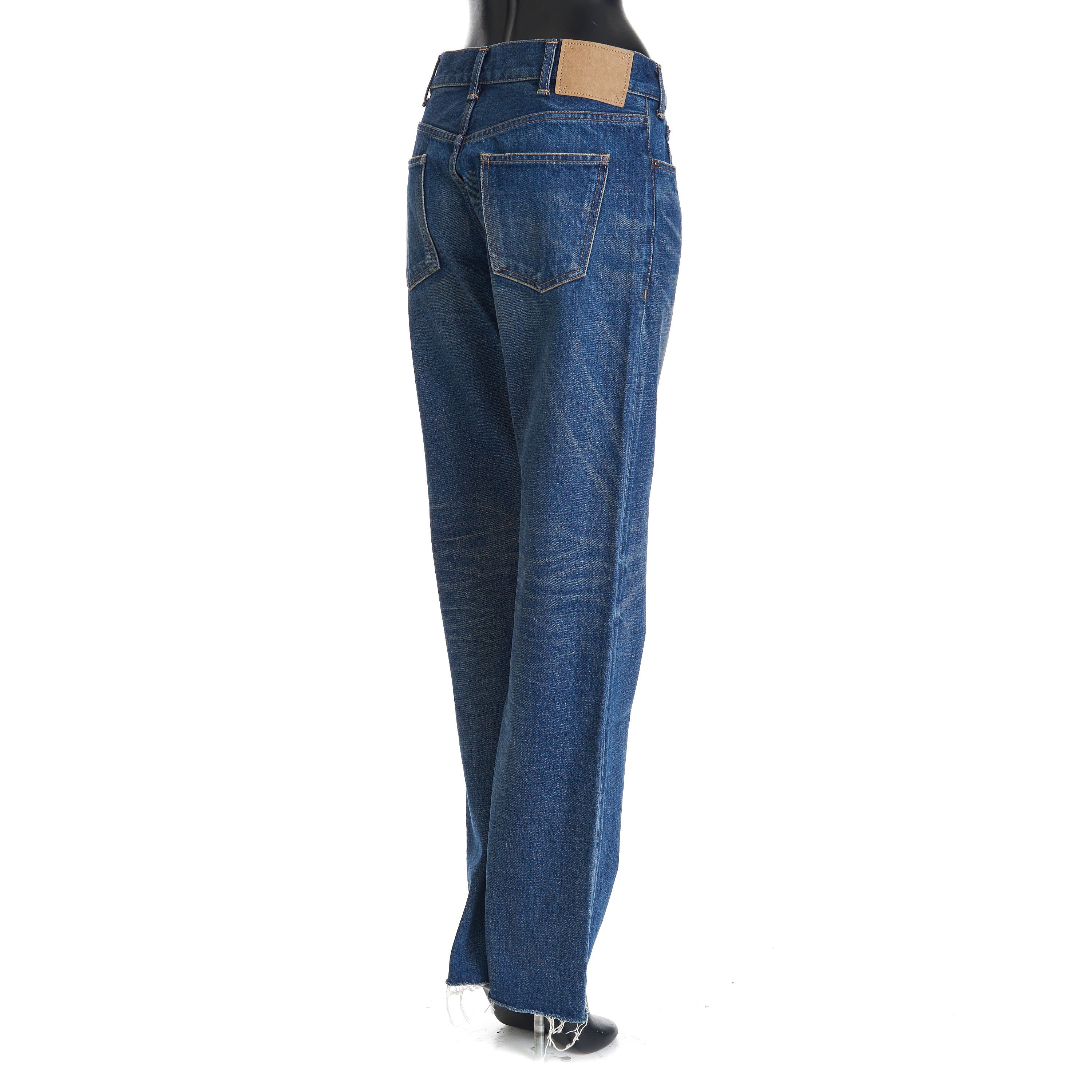Celine Polly Jeans In Dark Union Wash Denim With Raw Seams Size 28" / US 6 / IT 42 - 6 Thumbnail