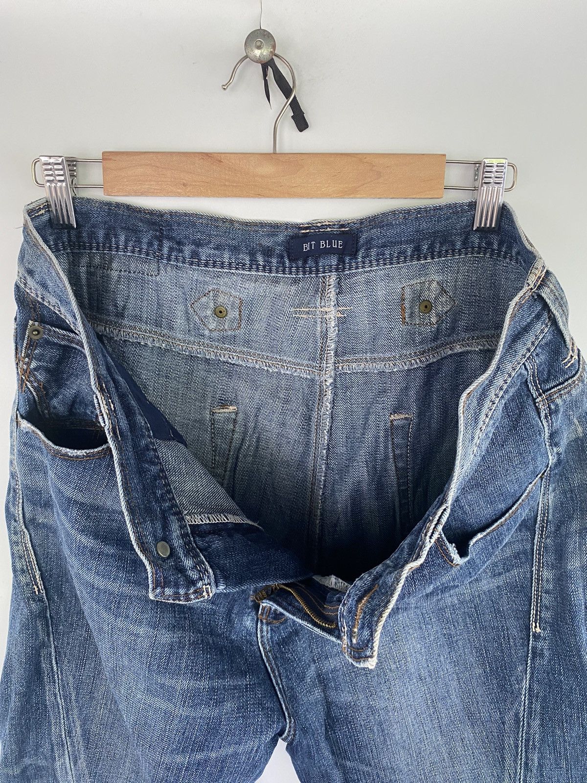 Designer × Japanese Brand Japanese Brand Bit Blue Denim Jeans Pant Size US 34 / EU 50 - 8 Thumbnail