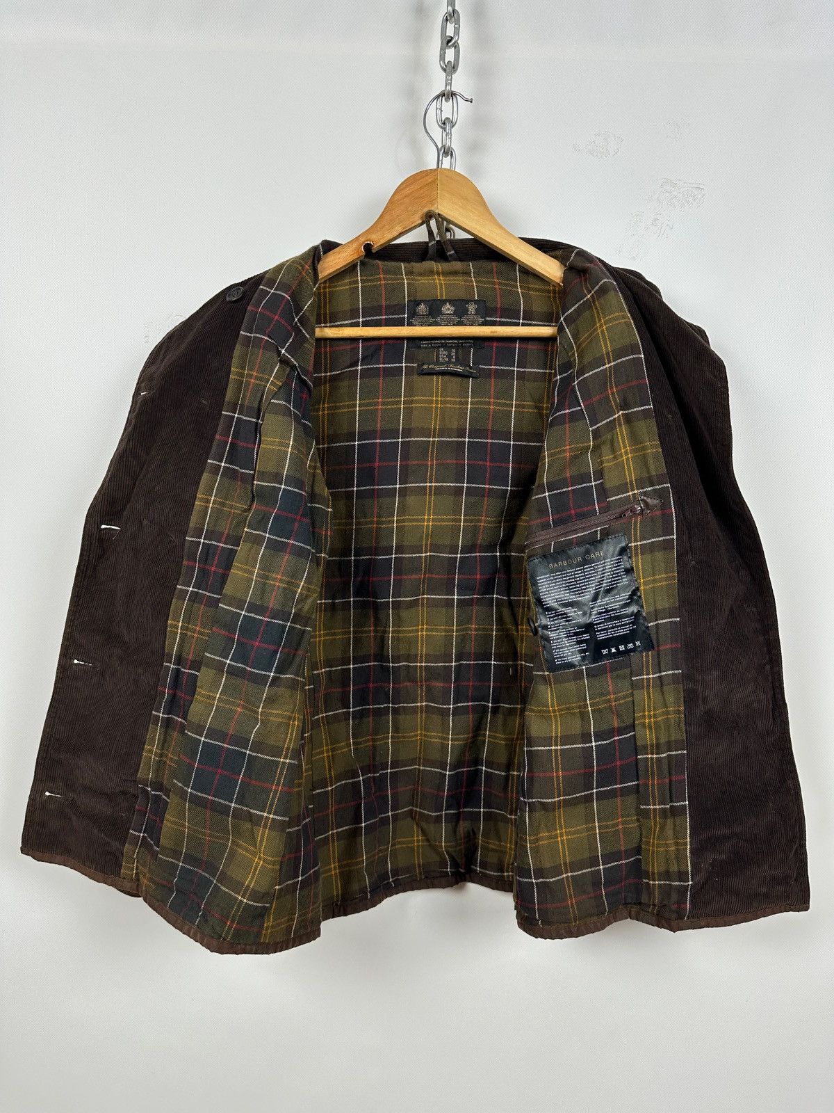 Barbour Double Breasted Brown Waxed Coat Jacket