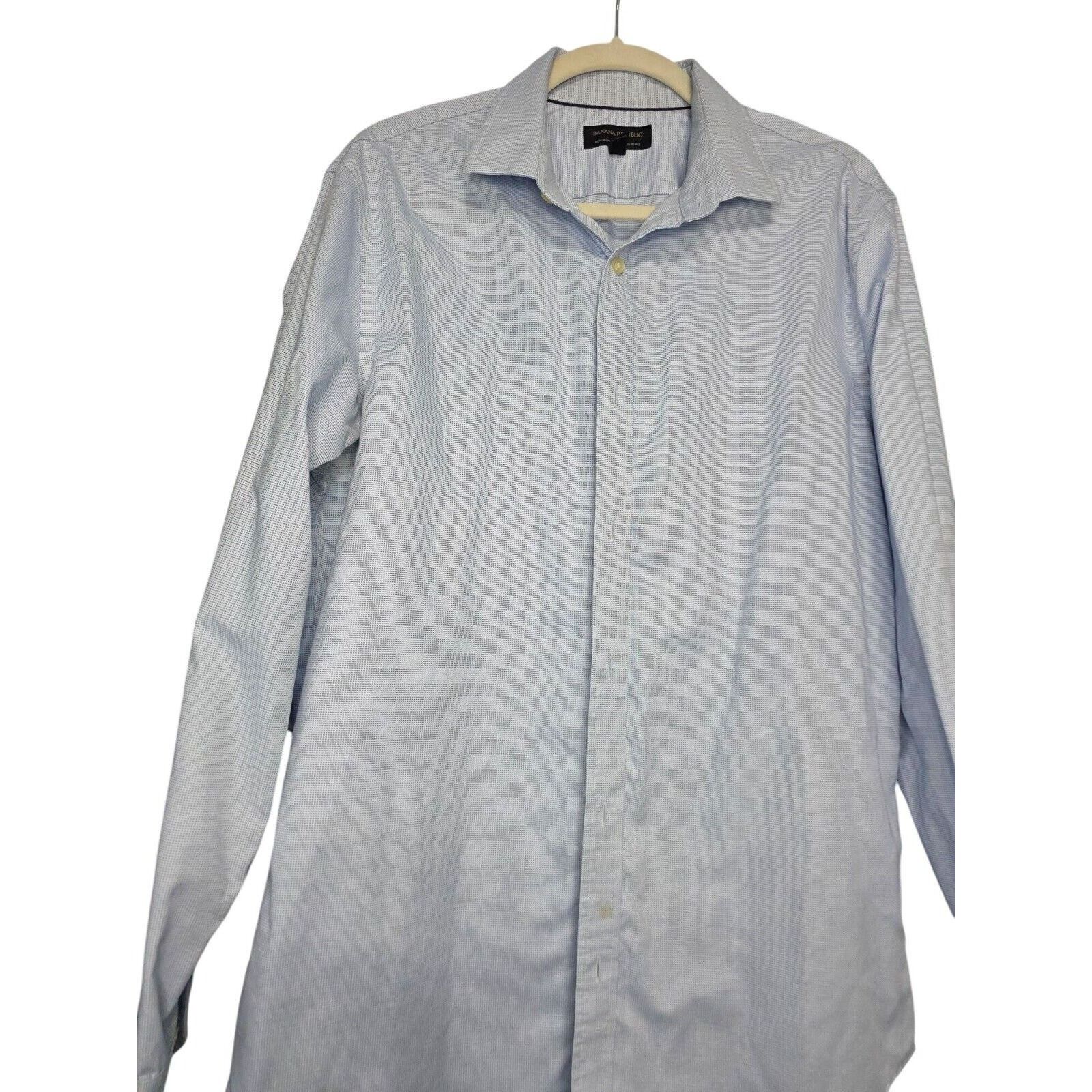Banana Republic Banana Republic Shirt Mens Large L Blue Plaid Button Down Size US L / EU 52-54 / 3 - 3 Thumbnail