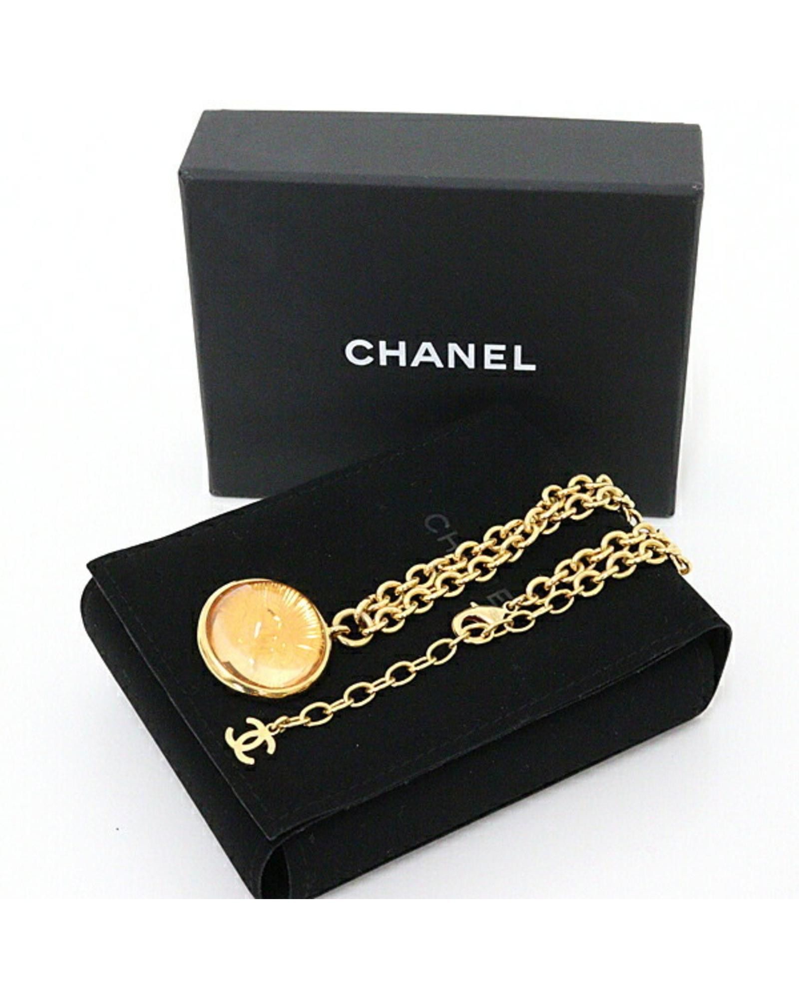 image of Chanel Timeless Elegance: Coco Mark Gold Necklace, Women's