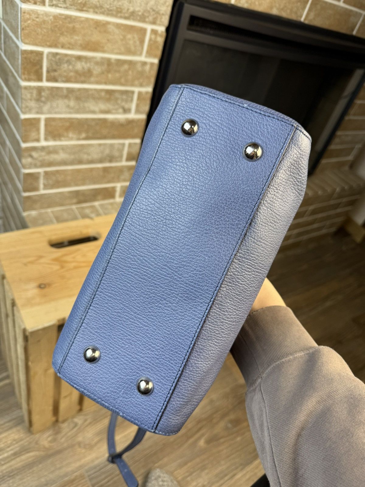 Mulberry Mulberry Leather Blue Del Rey Top Handle Bag Size ONE SIZE - 14 Thumbnail