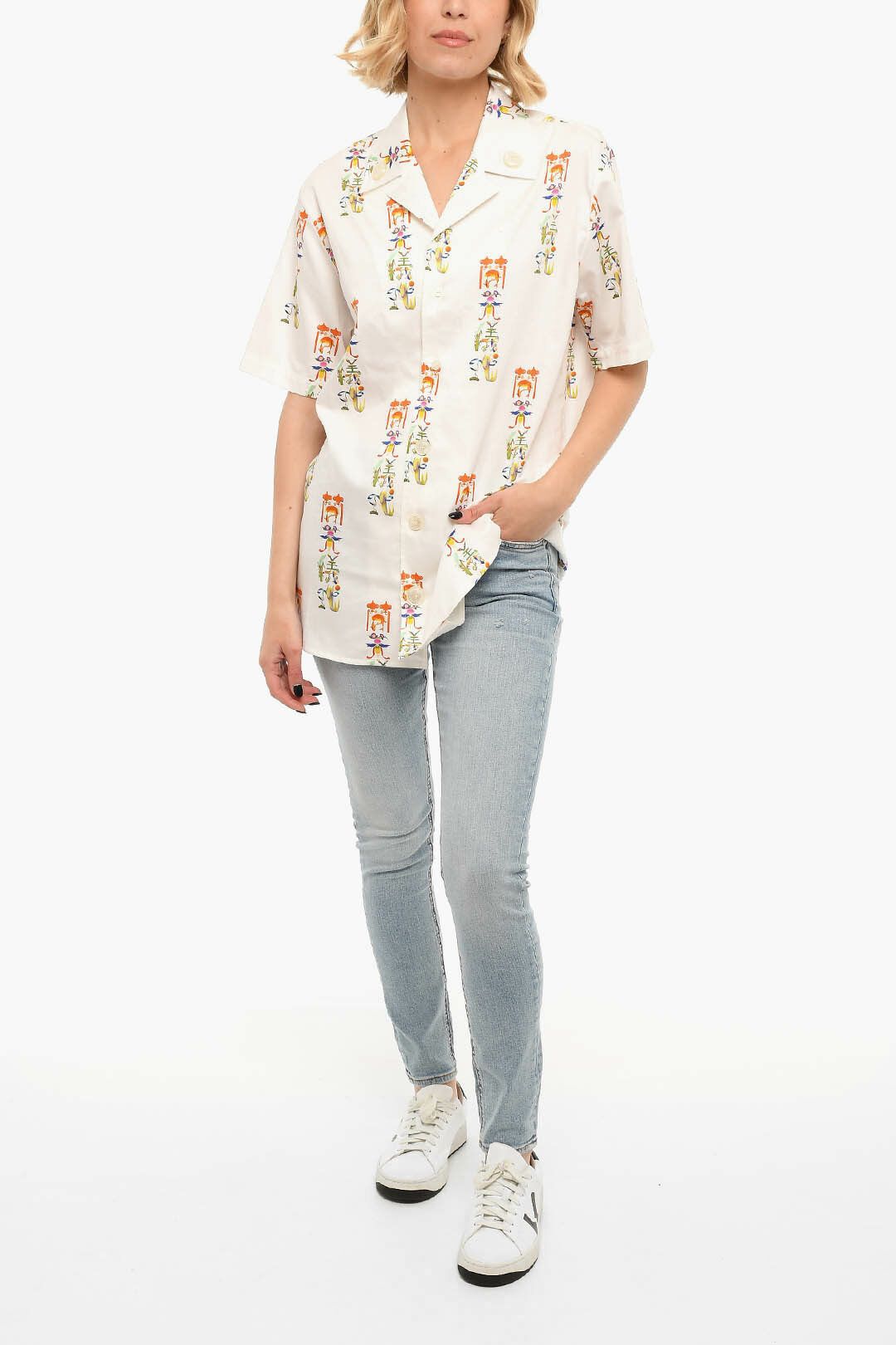 Opening Ceremony og1mm0824 Printed Short Sleeved Shirt in Multicolor Size XS / US 0-2 / IT 36-38 - 4 Thumbnail