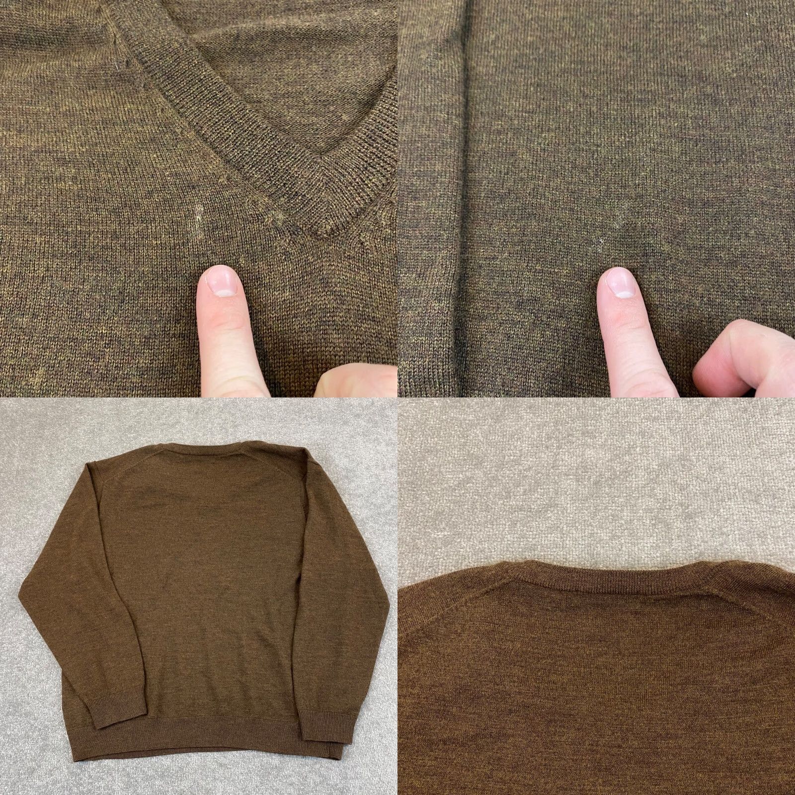Vintage VINTAGE Linea Uomo Sweater Mens 2XL Brown Wool V-Neck Pullover Knit All Seasons Size US XXL / EU 58 / 5 - 8 Thumbnail