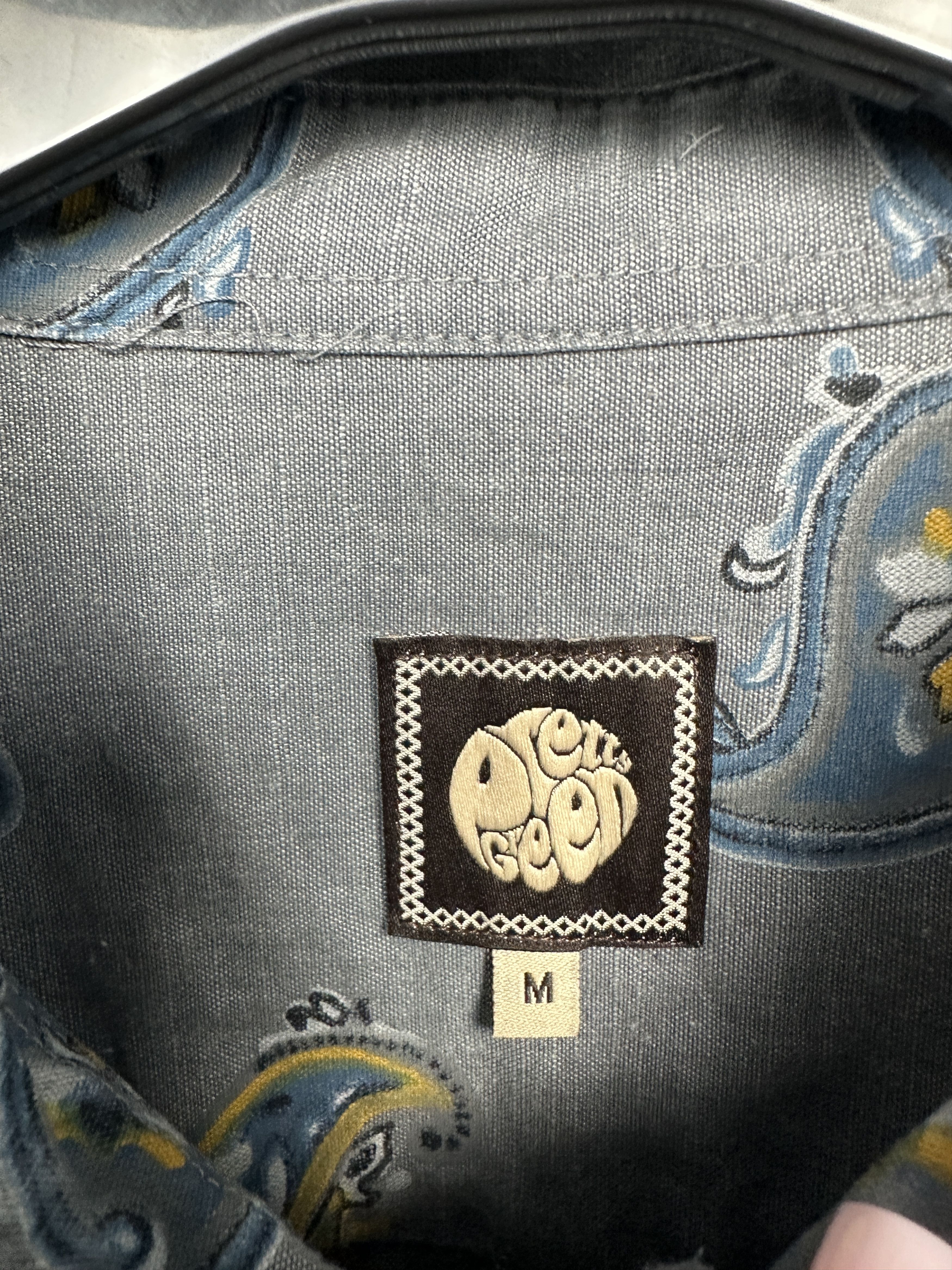 Pretty Green Pretty Green Mens Paisley Patterned Long Sleeve Shirt Size US M / EU 48-50 / 2 - 3 Thumbnail