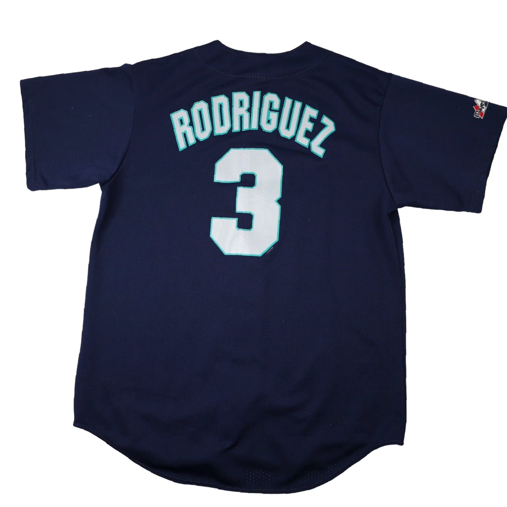 Vintage VINTAGE Majestic Seattle Mariners #3 Alex Rodriguez Blue Large Baseball Jersey Men L Size US L / EU 52-54 / 3 - 6 Thumbnail