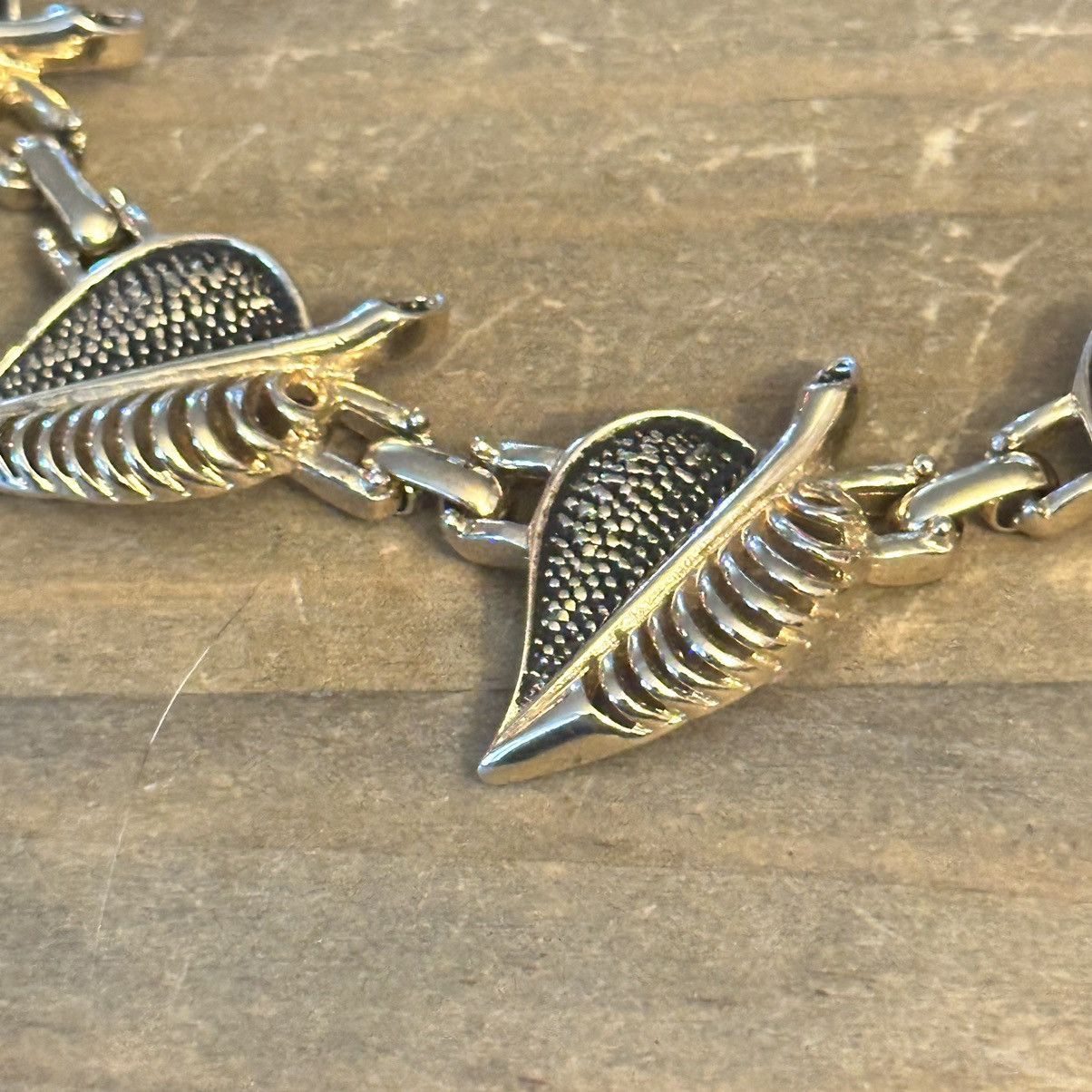 Vintage Vintage gold leaf link necklace Size ONE SIZE - 3 Thumbnail