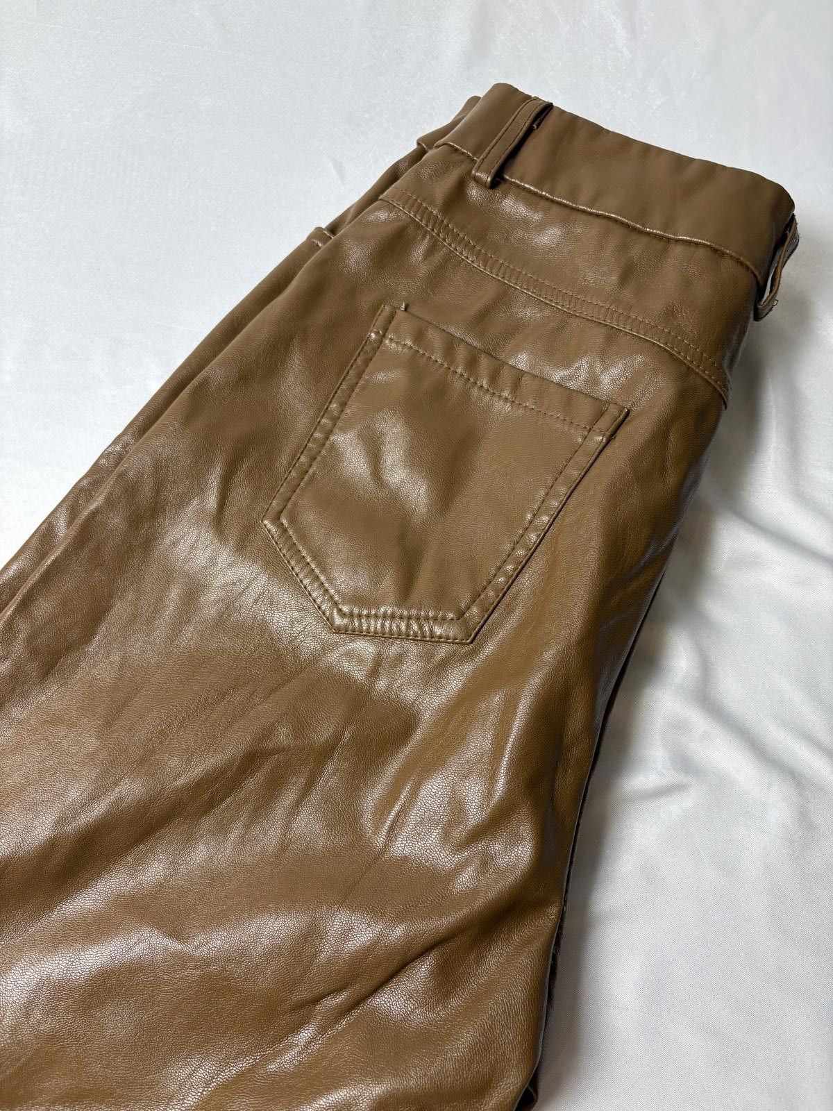 Other Faux brown leather pants fits Size 4-6 Size 27" / US 4 / IT 40 - 3 Thumbnail