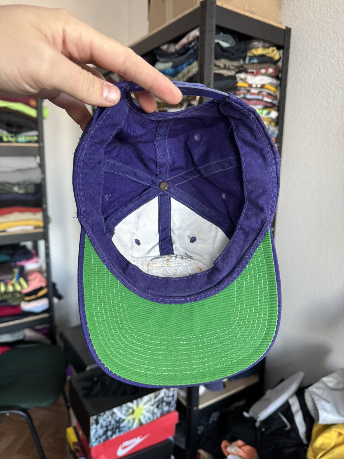 NBA × Vintage Vintage Lakers cap purple hat 00s Size ONE SIZE - 3 Thumbnail