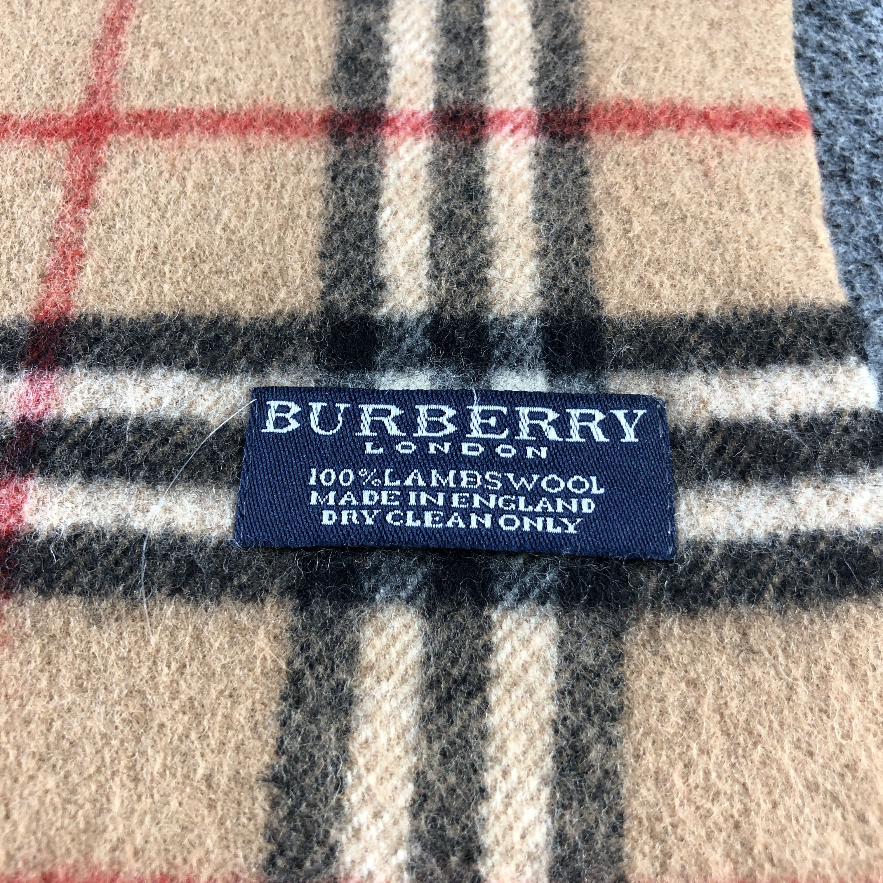 Burberry Burberry Tan Nova Check Wool Scarf Muffler V2875 Size ONE SIZE - 4 Thumbnail