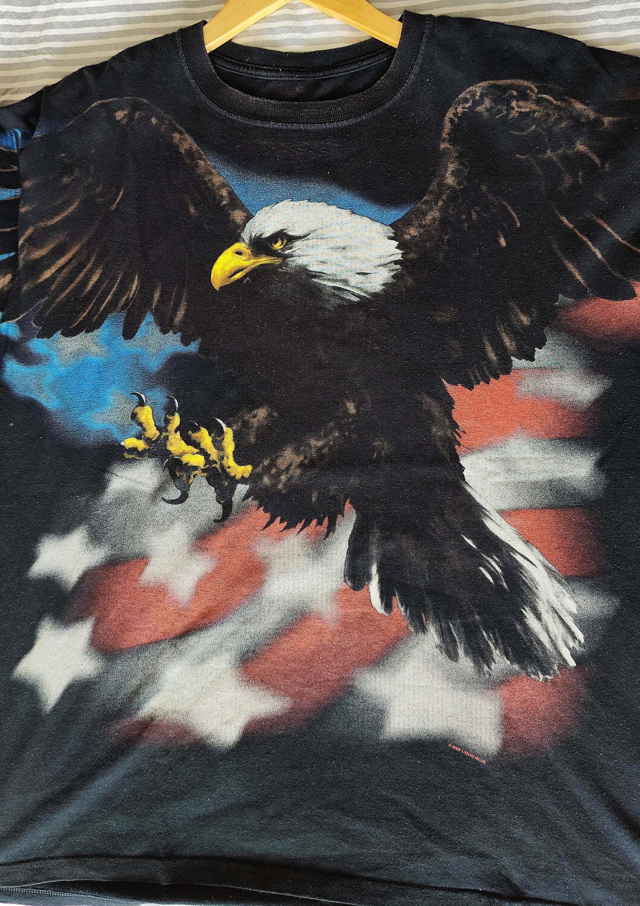 Liquid Blue Vintage Liquid Blue USA Eagle AOP Full Print VTG Tshirt RARE Size US XL / EU 56 / 4 - 7 Thumbnail