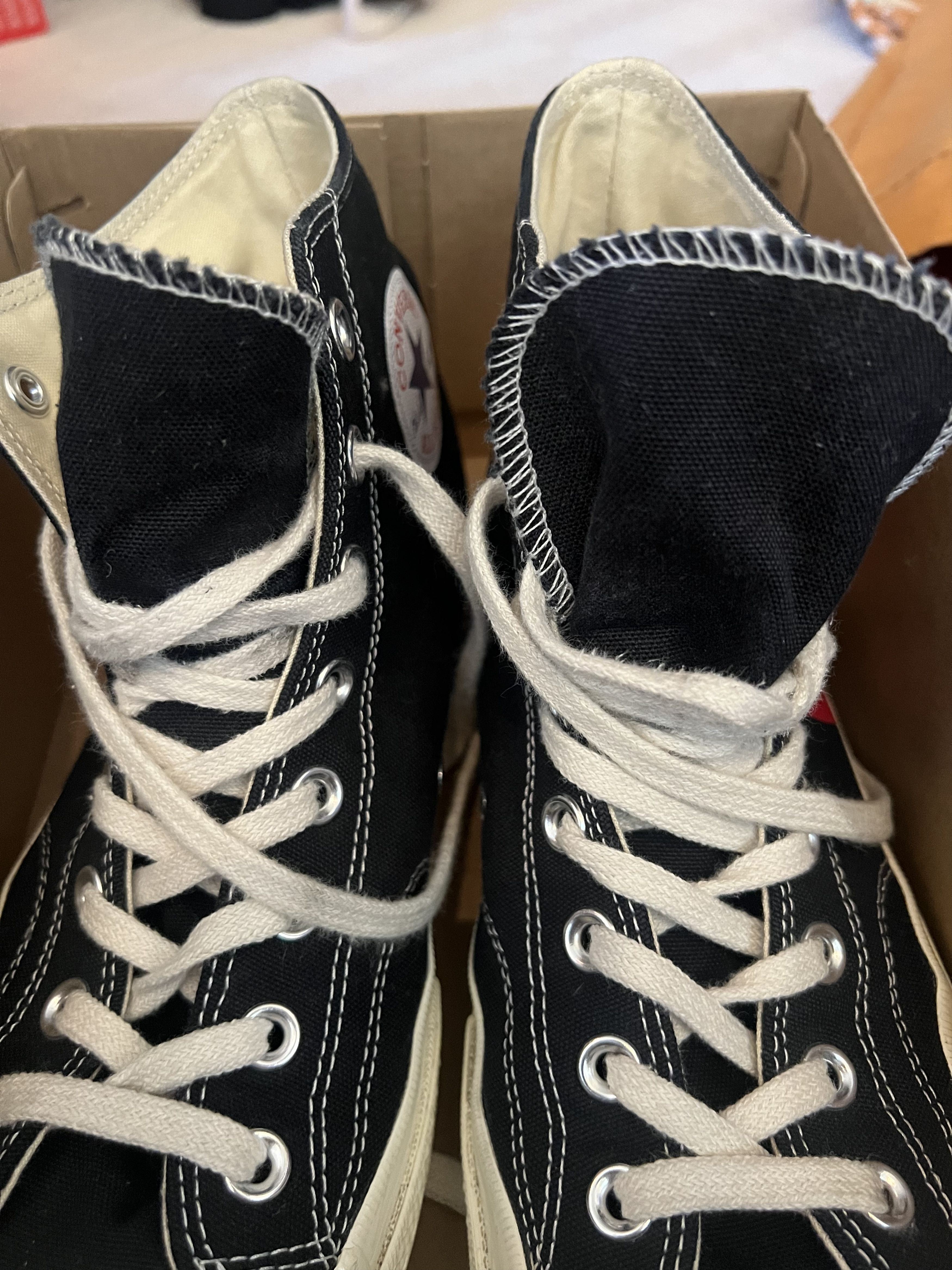 Comme des Garcons PLAY cdg play hi top converse sneakers Size US 9 / EU 42 - 7 Thumbnail