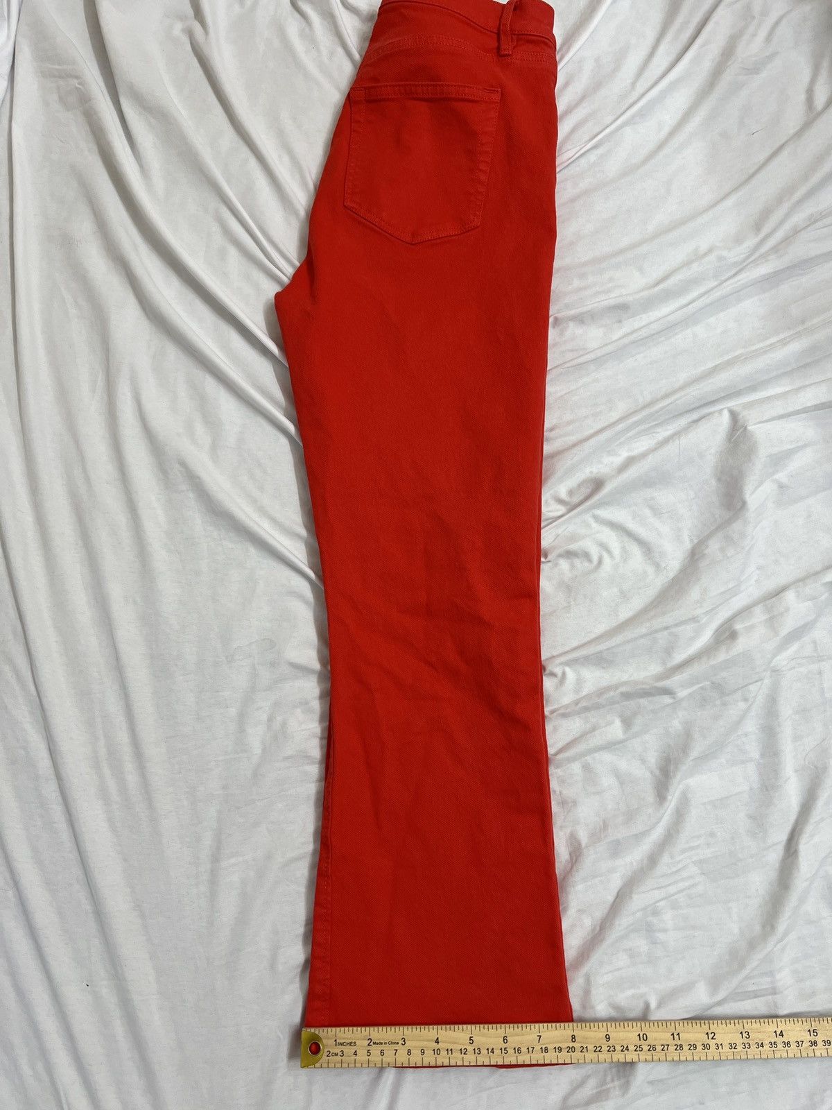 Loft LOFT Bright Red High-Rise Flare Jeans size 26 (2) Size 26" / US 2 / IT 38 - 8 Thumbnail