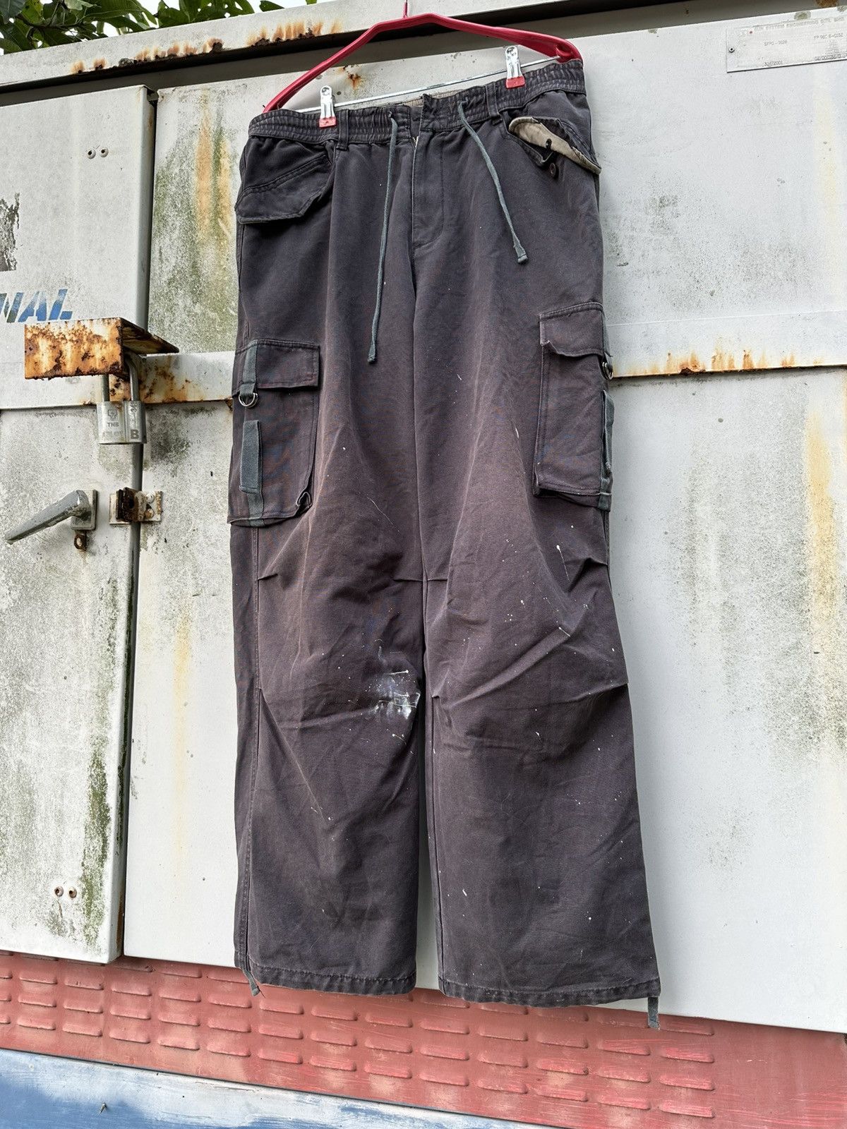 Vintage 👹THRASHED Faded Banana Nose Cargo Pants Size US 33 - 4 Thumbnail