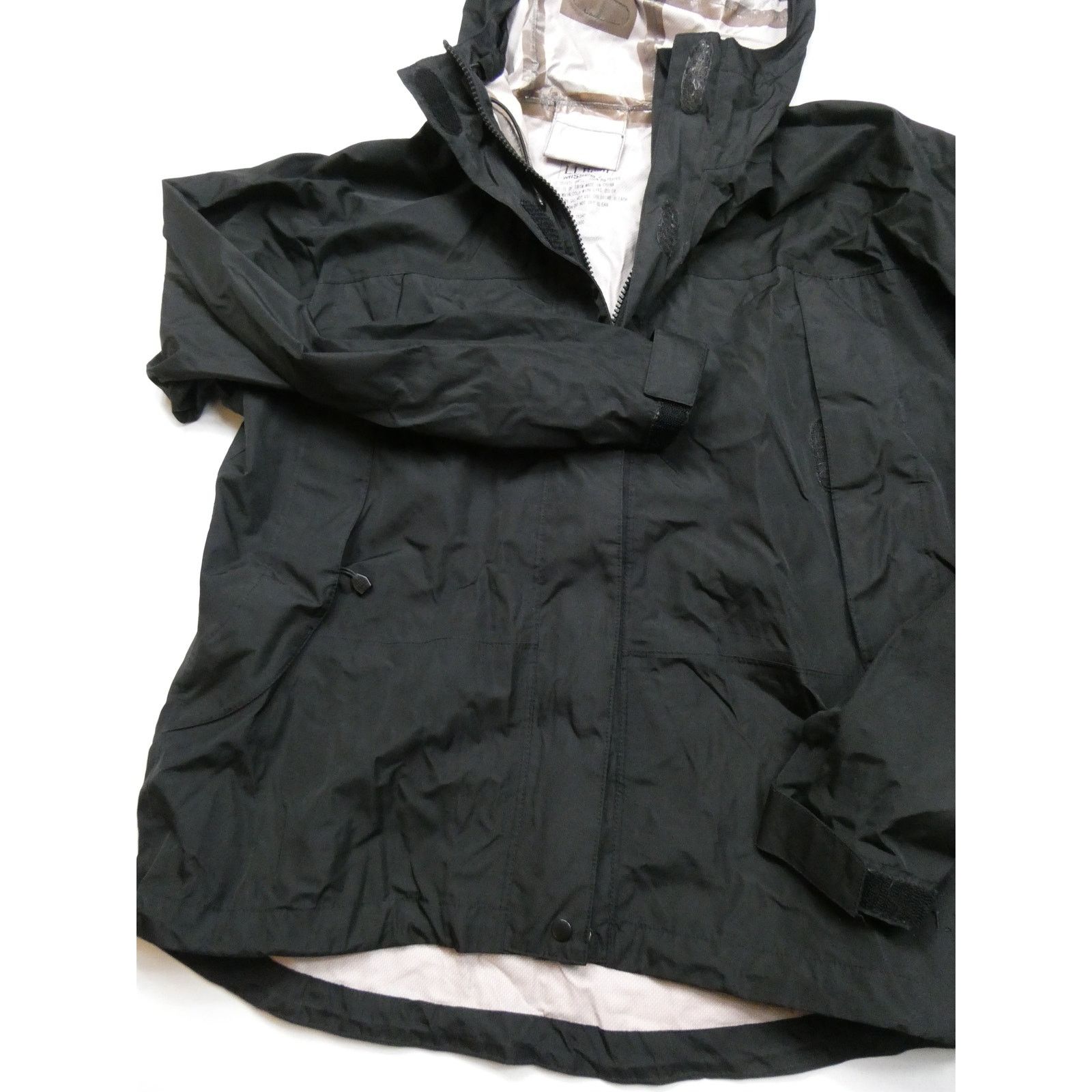 L.L. Bean women's LL BEAN full zip hooded windbreaker, small, black Size S / US 4 / IT 40 - 5 Thumbnail