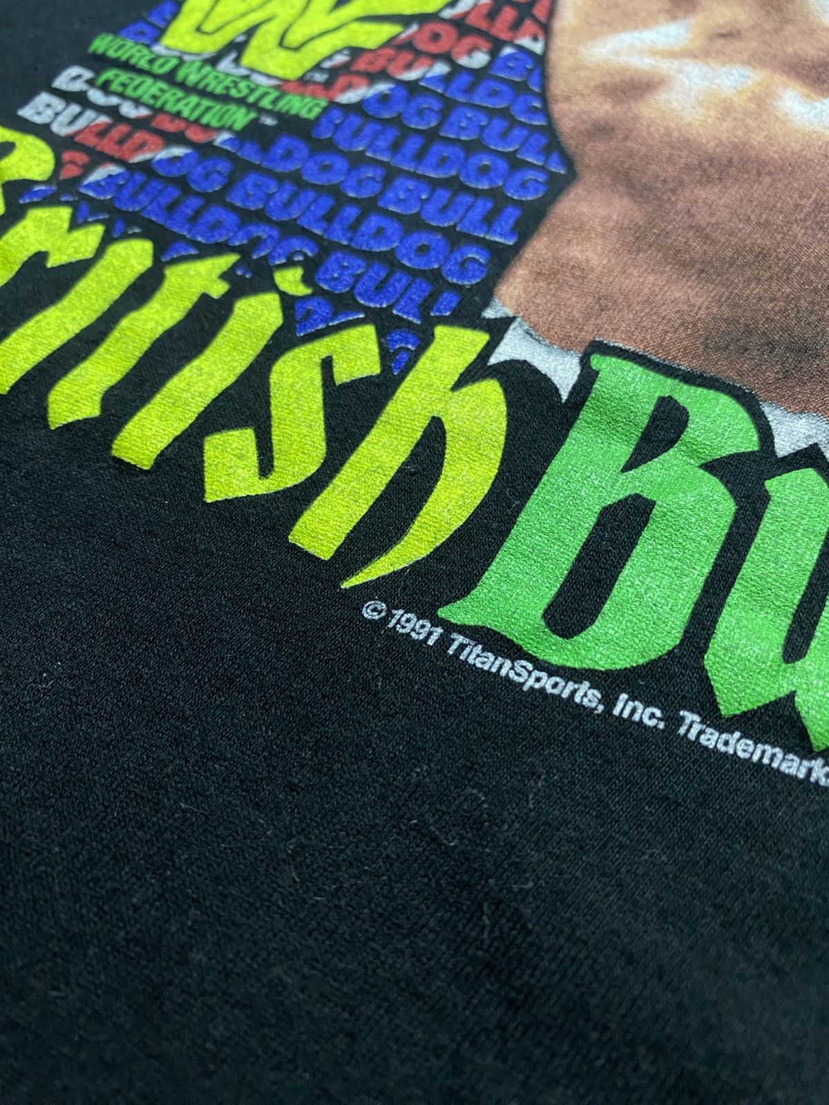 Vintage Vintage WWF British Bulldog 1991 big Logo y2k t shirt Size US S / EU 44-46 / 1 - 4 Thumbnail