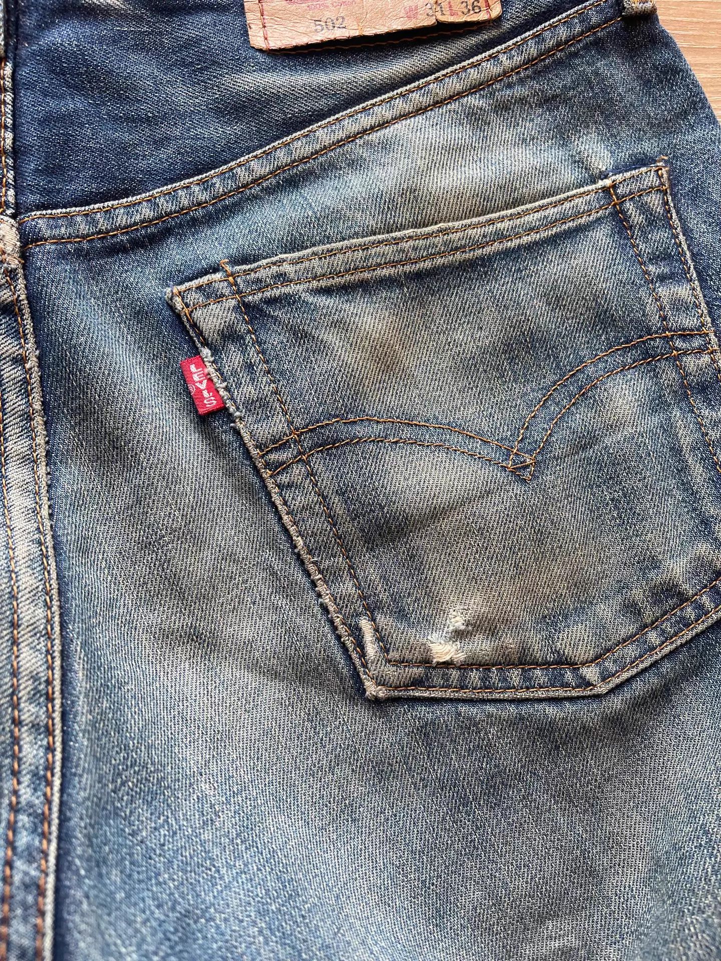 Levi's Vintage Levi’s 502xx Nippon Selvedge Ice Blue 90s Washed Fade Size US 31 - 9 Thumbnail