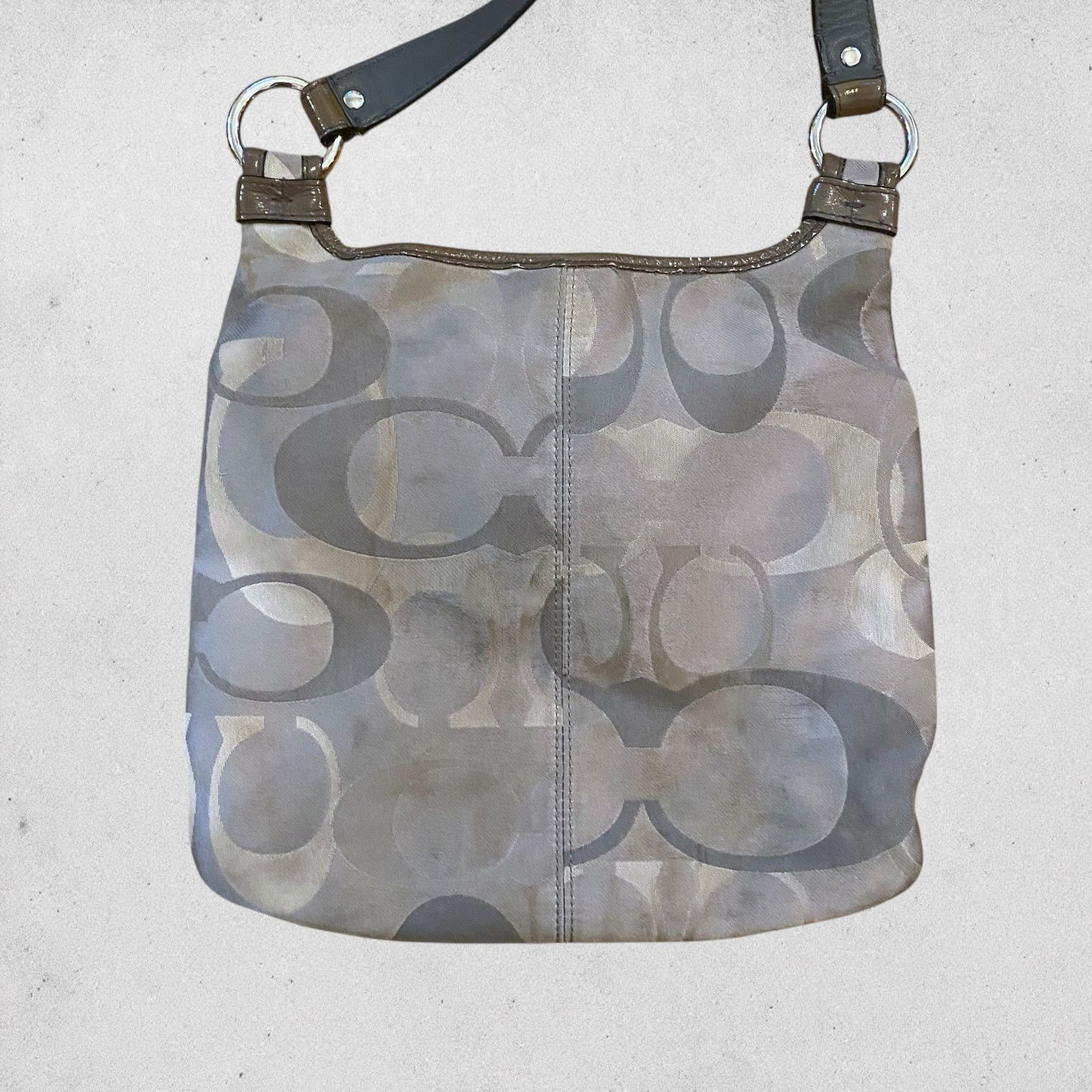Coach Coach Penelope Optic Signature Crossbody Bag Gray Canvas Size ONE SIZE - 2 Thumbnail