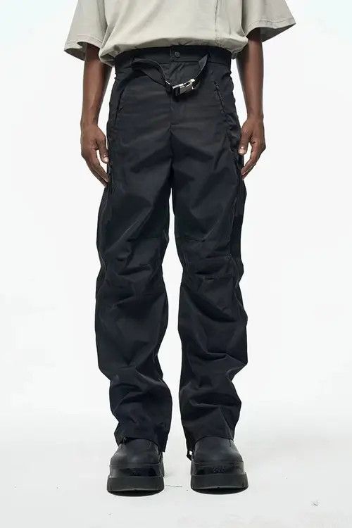VIBE Vintage Street Loose Micro Flare Nylon Casual Pants Size US 30 / EU 46 - 2 Thumbnail