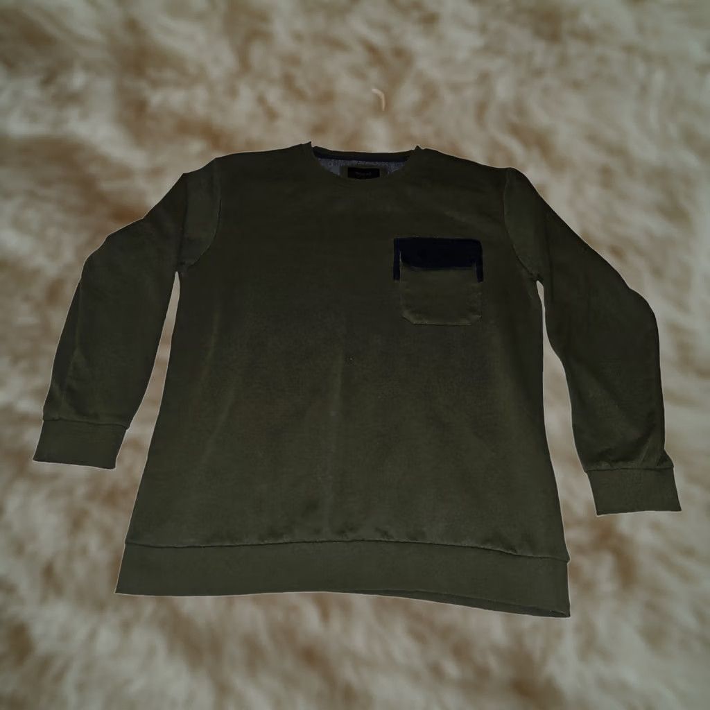 Nomad Nomad Sweatshirt Large Men's Long Sleeve Olive Green Pullover Pocket Outdoors Size US L / EU 52-54 / 3 - 1 Thumbnail