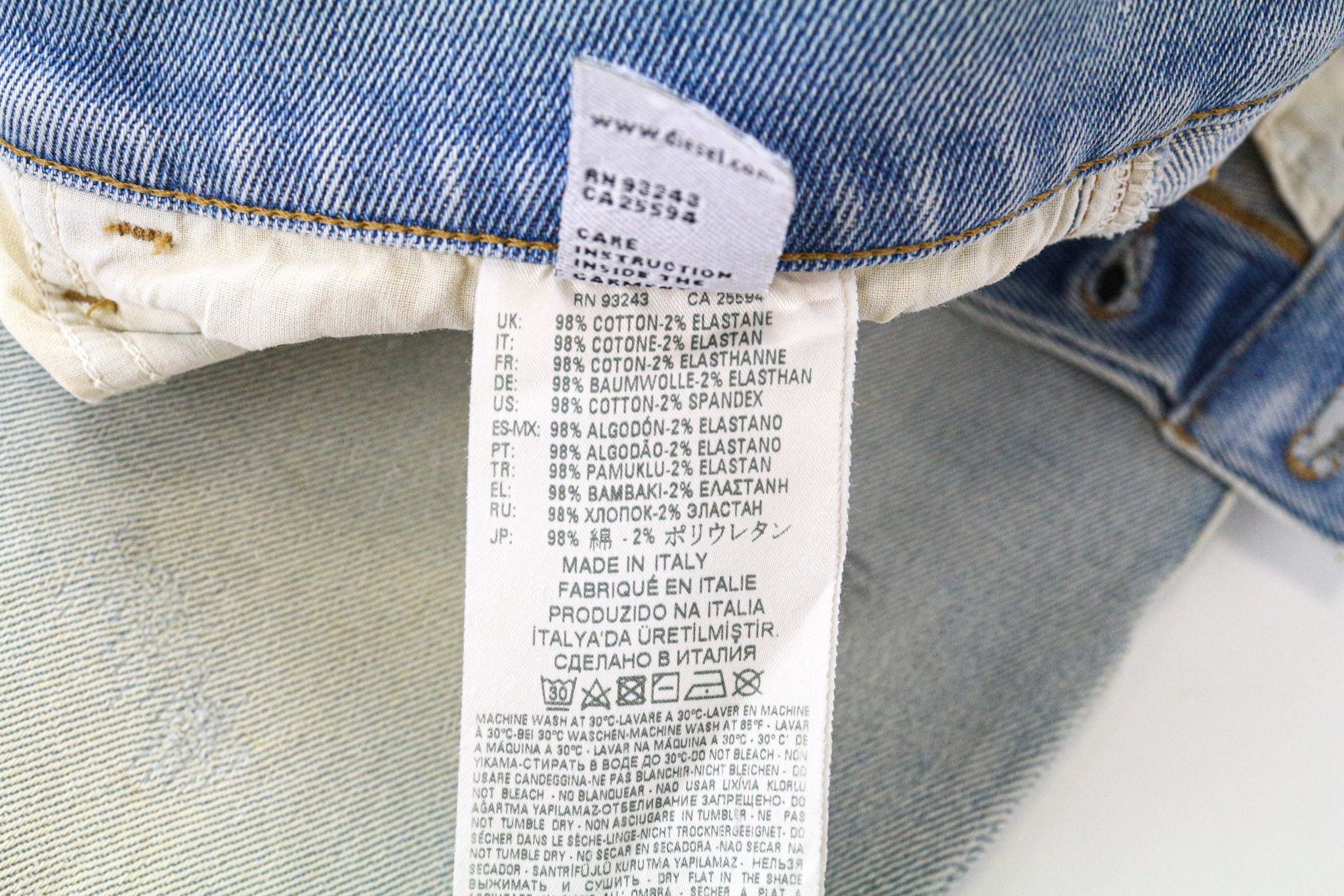Diesel D-EETAR 081AK W28/L32 Blue Stretch Taper Distress 86904 Size US 28 / EU 44 - 6 Thumbnail