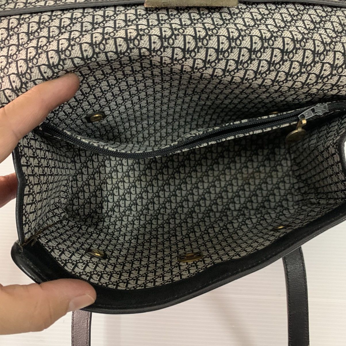 Christian Dior Monsieur Christian Dior Black Vintage Leather Handbag Size ONE SIZE - 14 Thumbnail