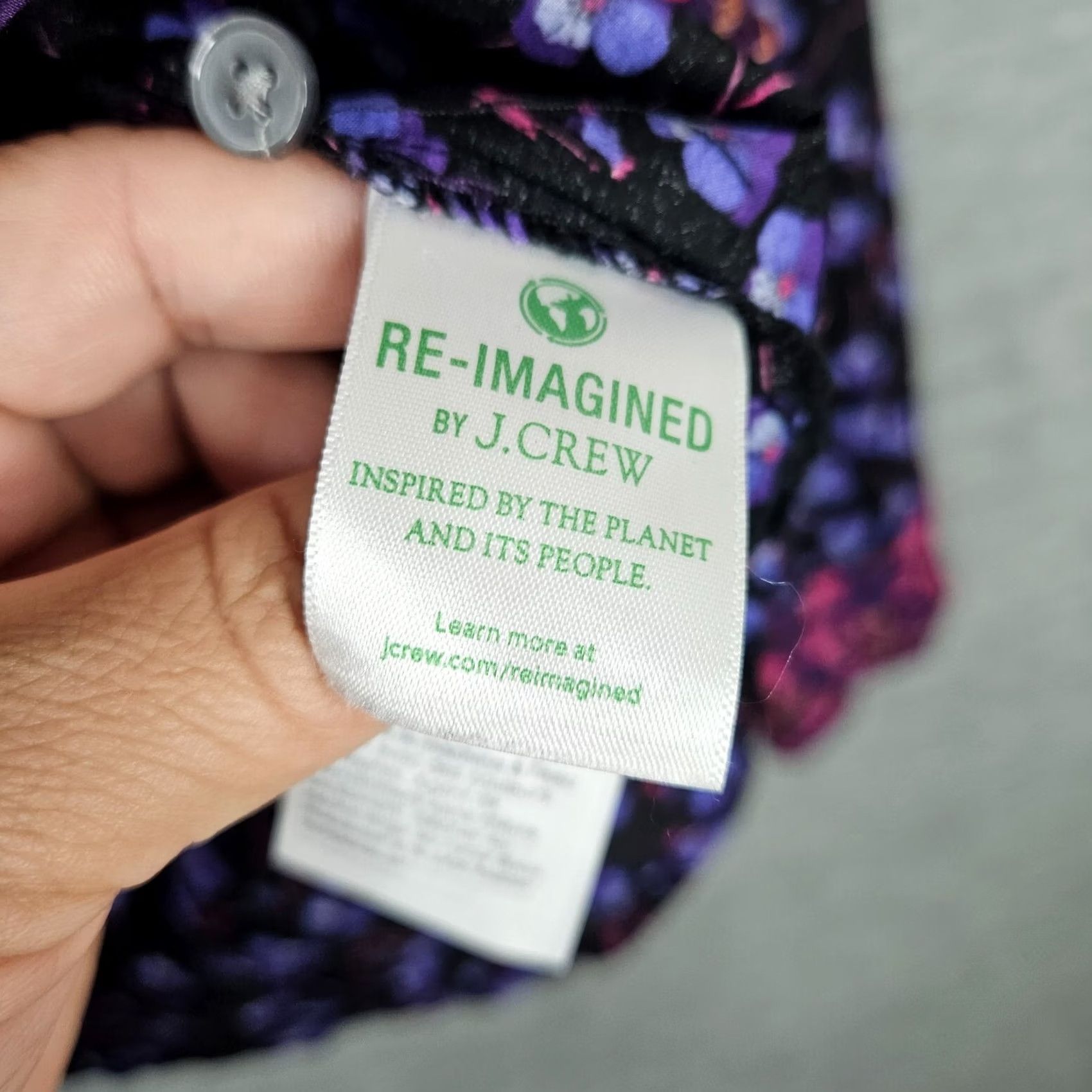 J.Crew VINTAGE J.CREW Button-Up Shirt Purple Slim 00 Womens Cotton Blend Slimming Long Sleeve Cardigan? Size XXS / US 00 / IT 34 - 6 Thumbnail