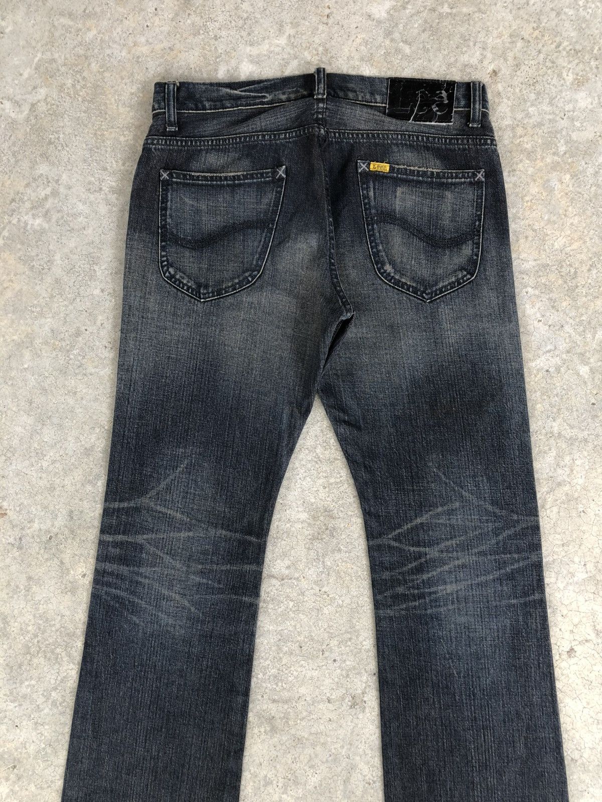 If Six Was Nine Japanese Lee Flared Jeans Distressed Denim Size US 32 / EU 48 - 8 Thumbnail