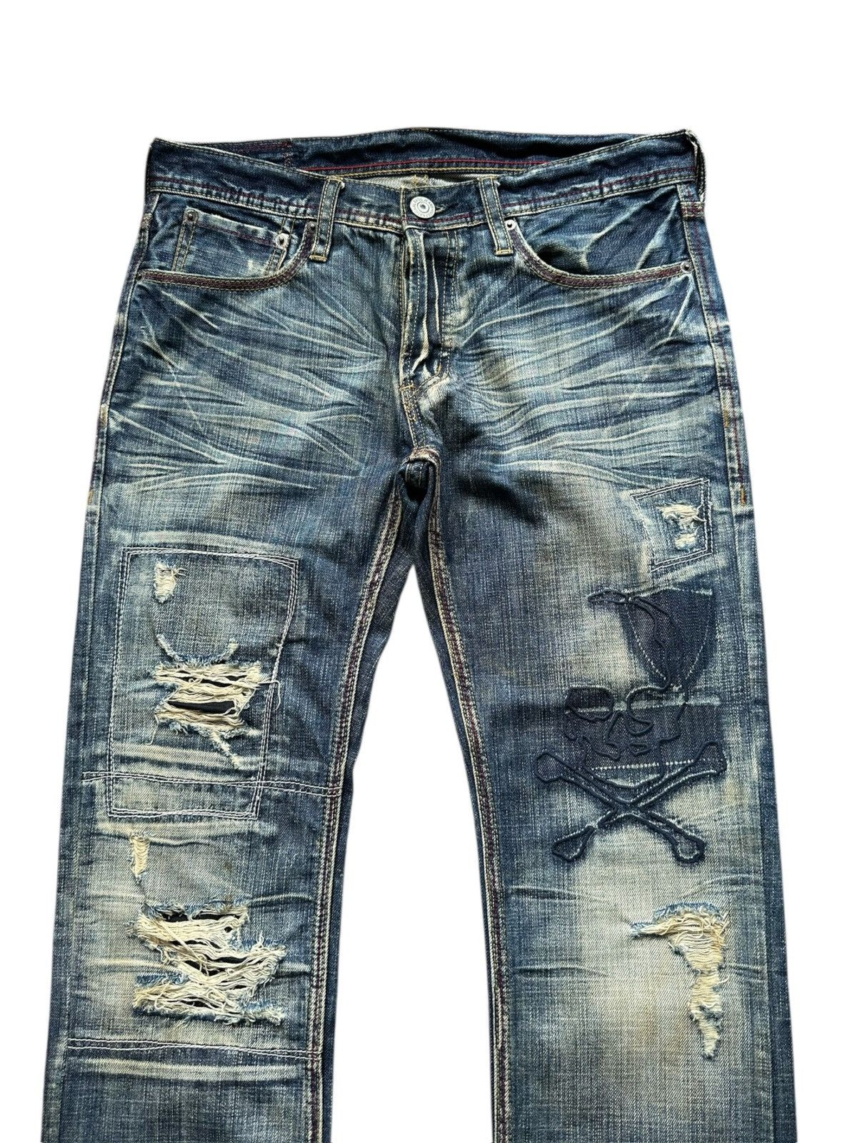 5351 POUR LES HOMMES SS2009 Edge Rupert ''Rockstar Edge '' distressed boro denim Size US 32 / EU 48 - 4 Thumbnail