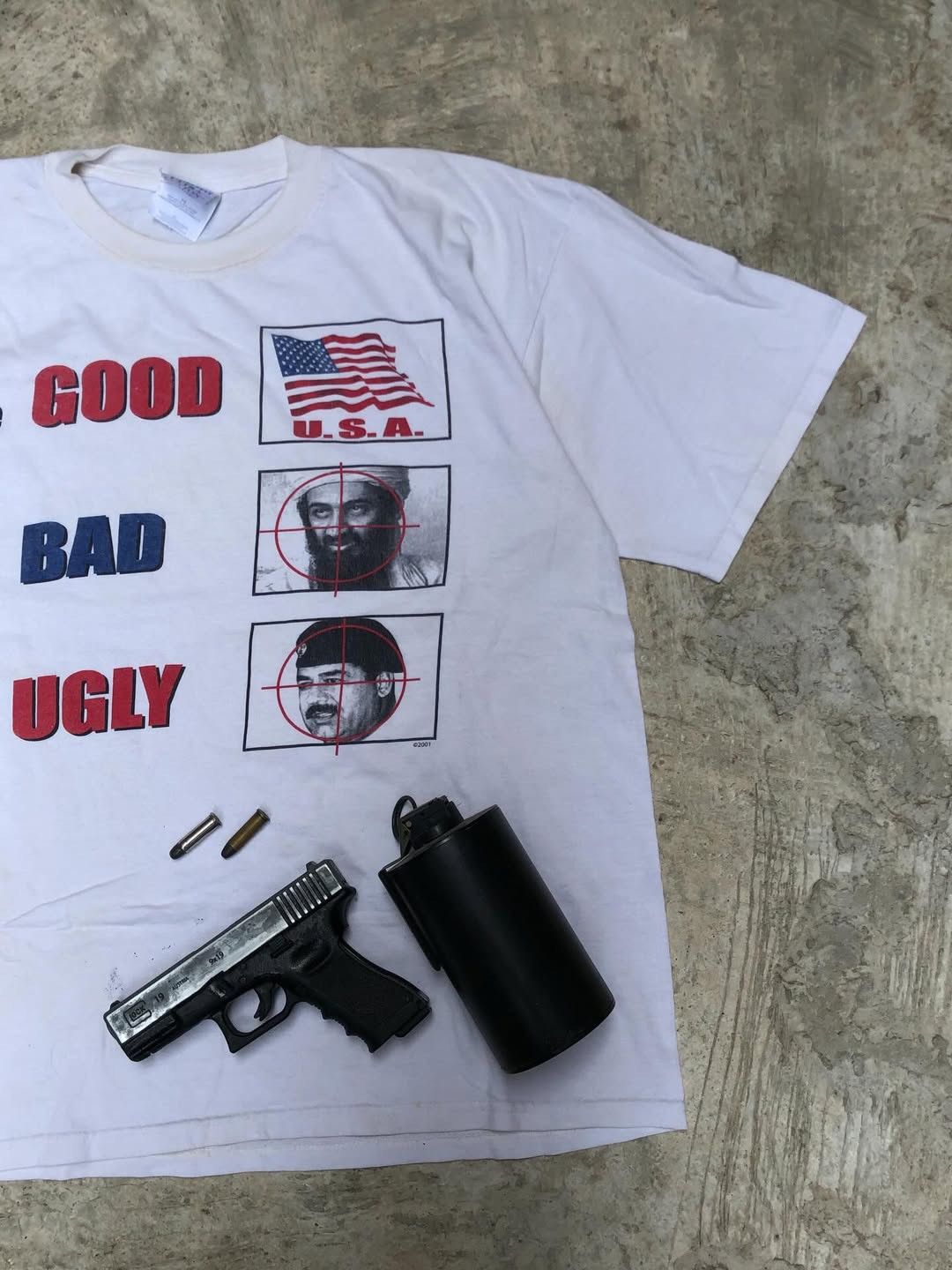 Vintage Rare Osama Bin Laden Target Operation T-Shirt Size US XL / EU 56 / 4 - 6 Thumbnail