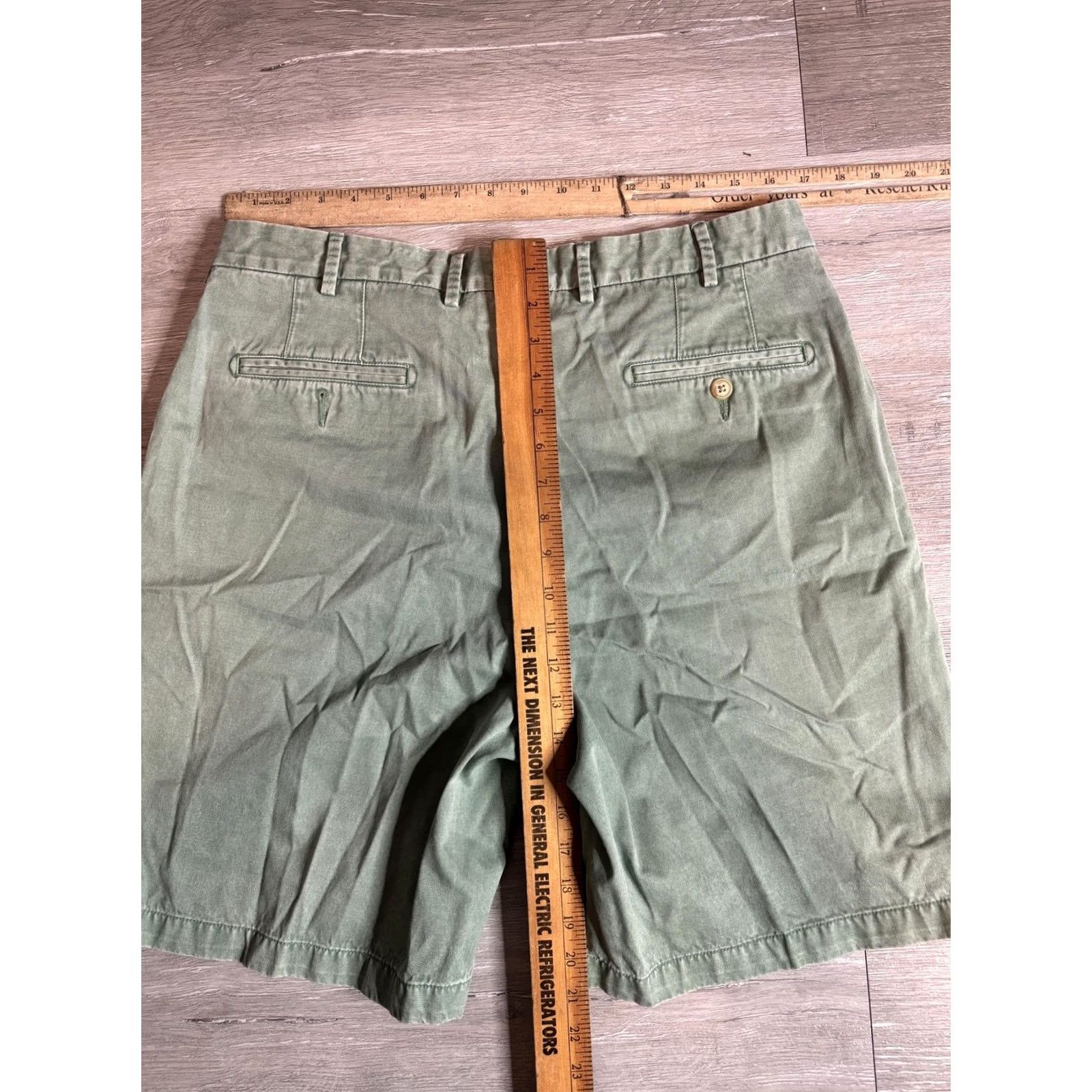 Peter Millar Peter Millar Shorts Mens 36 Green Canvas Chino Casual Flat Front Pockets Summer Mens 36 Green Canvas Chino Shorts Size US 36 / EU 52 - 5 Thumbnail