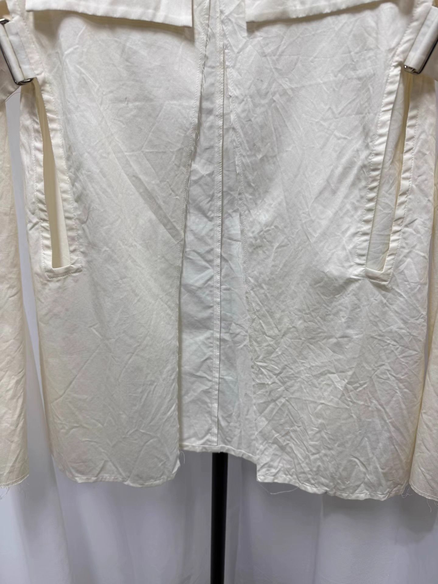 Yohji Yamamoto Yohji Yamamoto Mainline Lace-Up Distressed Silk Shirt K20 Size XS / US 0-2 / IT 36-38 - 5 Thumbnail