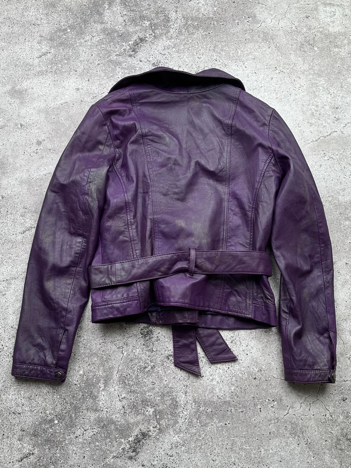 Vintage Vintage Faded Leather Jacket C114(V613)E8 Size XS / US 0-2 / IT 36-38 - 6 Thumbnail