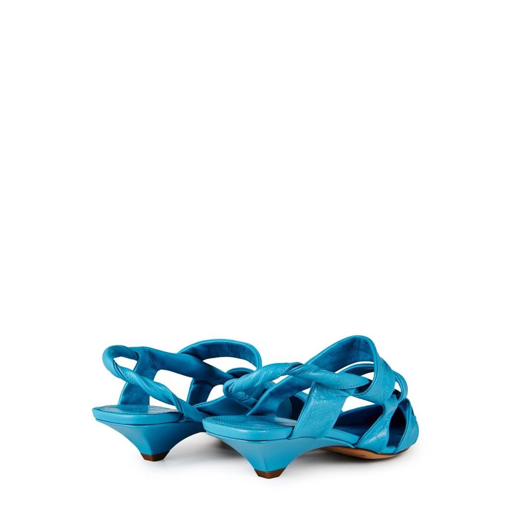 Bottega Veneta Bottega Veneta Sling Back Low Heel Wedge Sandals in Blue Size US 6.5 / IT 36.5 - 2 Thumbnail