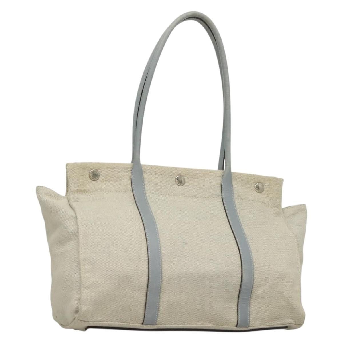 Prada PRADA Tote Bag Canvas Beige Silver Size ONE SIZE - 1 Thumbnail