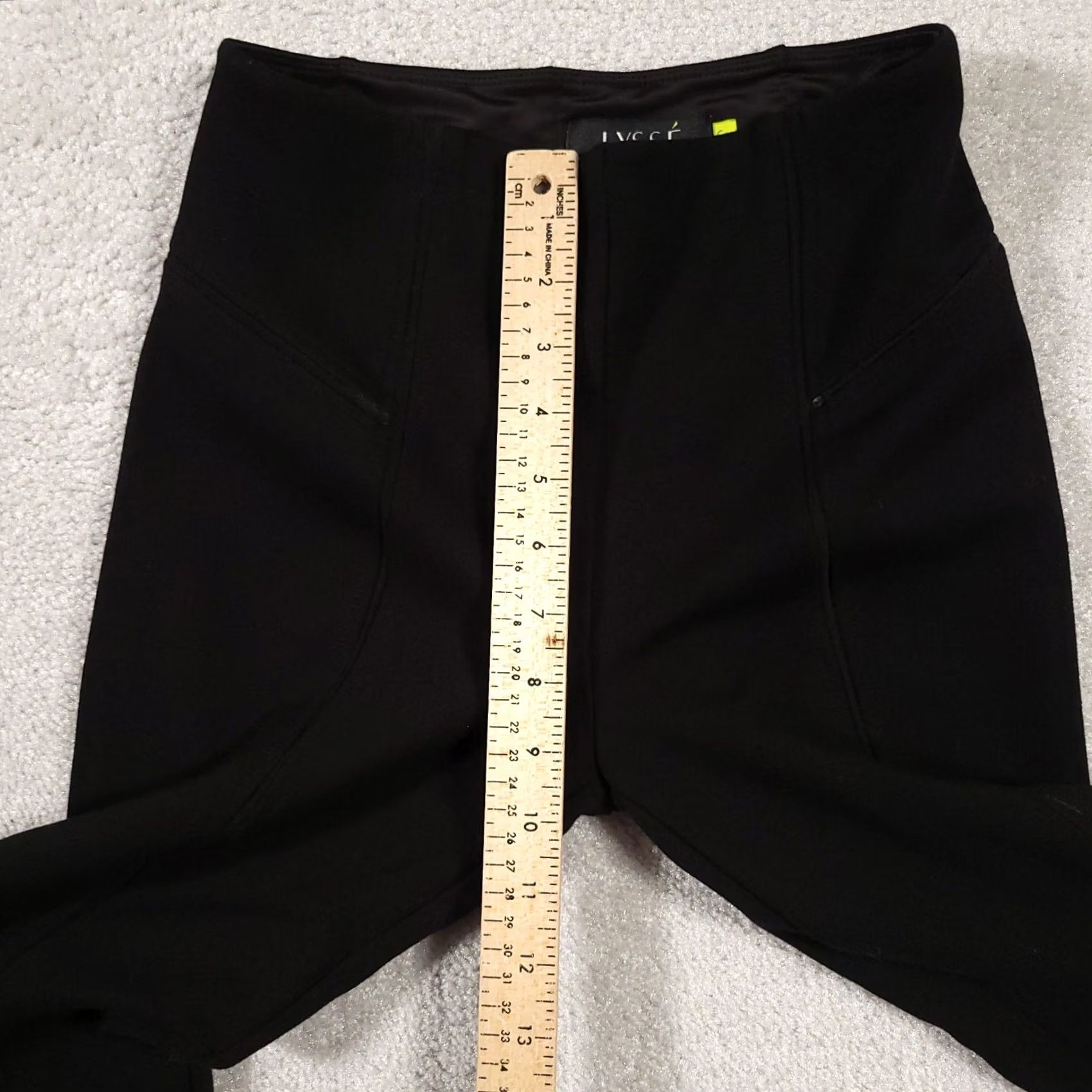 Vintage Lyssé Leggings Women's Small Black Shaping Skinny Stretch Yoga Size 28" / US 6 / IT 42 - 6 Thumbnail