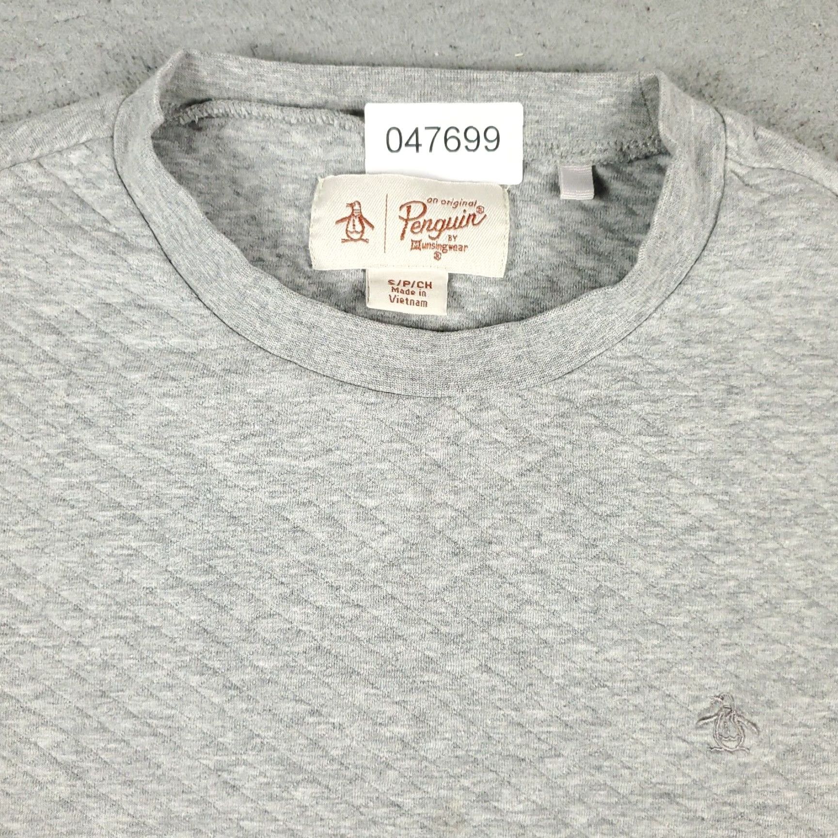 Original Penguin Original Penguin Mens Gray Crew Neck Pullover Sweater Small Long Sleeve Cotton Knit Size US S / EU 44-46 / 1 - 2 Thumbnail